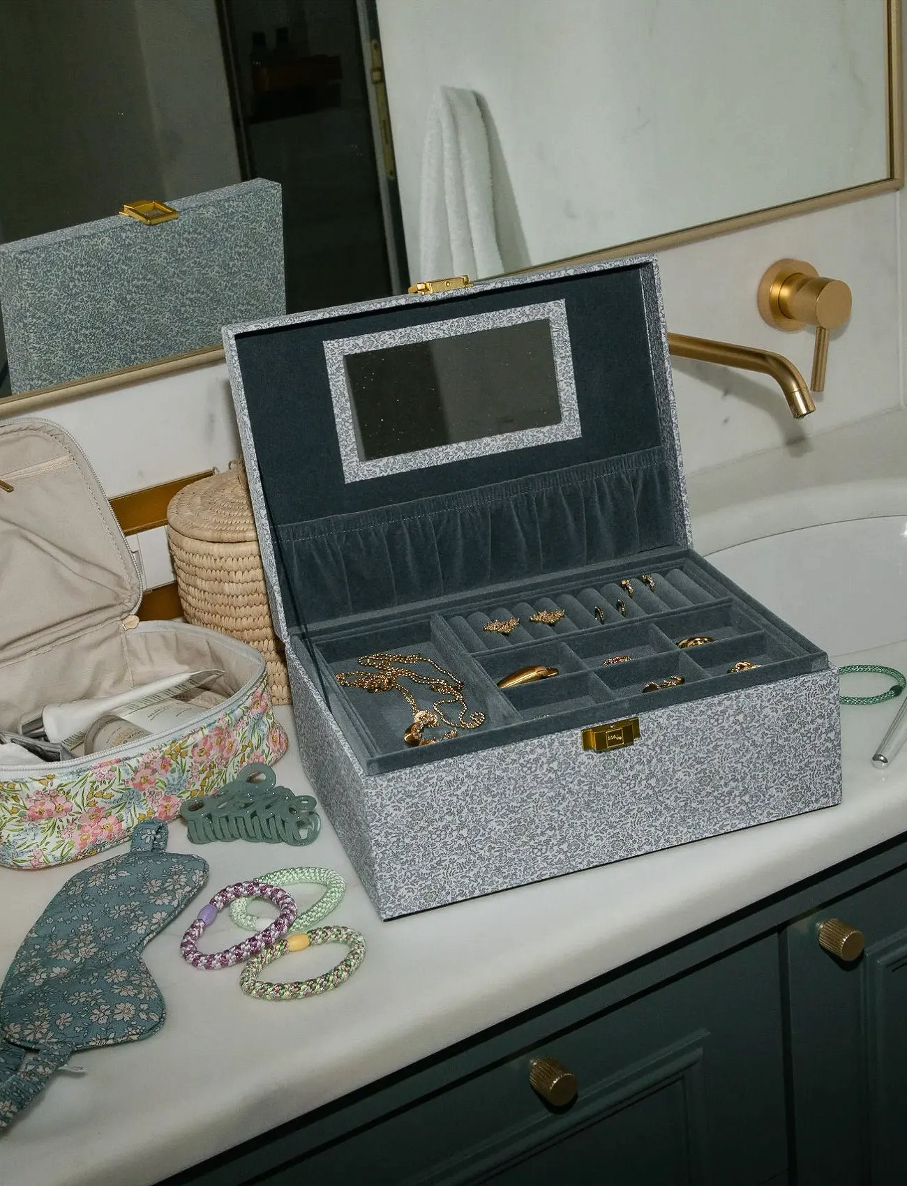 Bon Dep Jewelry Box Square Mw Liberty Katie And Millie Light Blue, One Size, Blue, Smykker > Smykkeskrin, Dame