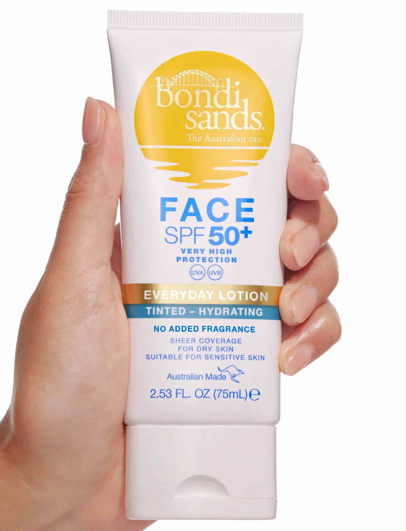 Bondi Sands Spf 50+ Everyday Face Lotion Tinted, 75 ml, White, Solpleje > Ansigt, Dame