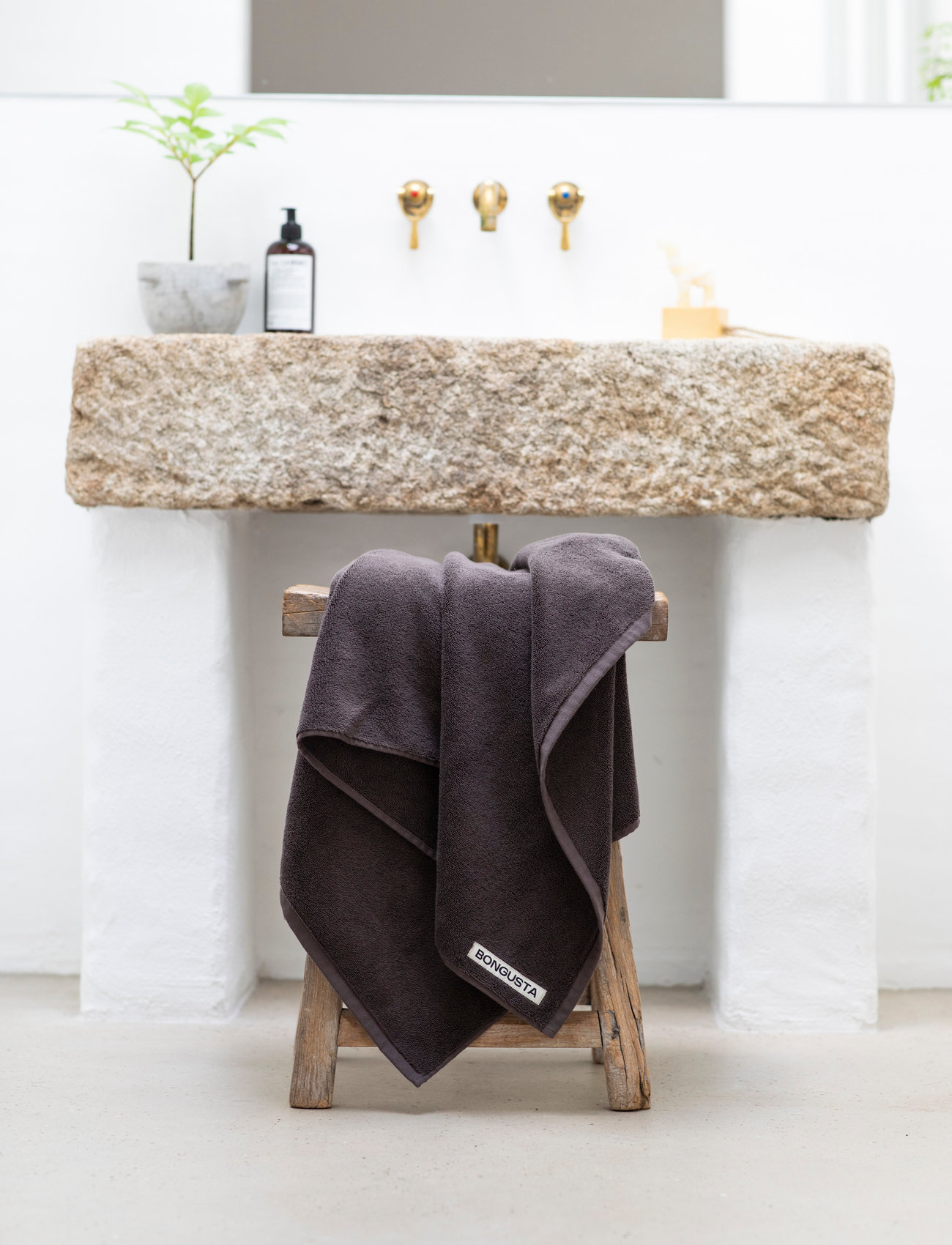 Bongusta Naram Bath Towel, 140X70 cm, Brown, Håndklæder & Badehåndklæder > Badehåndklæder, Unisex
