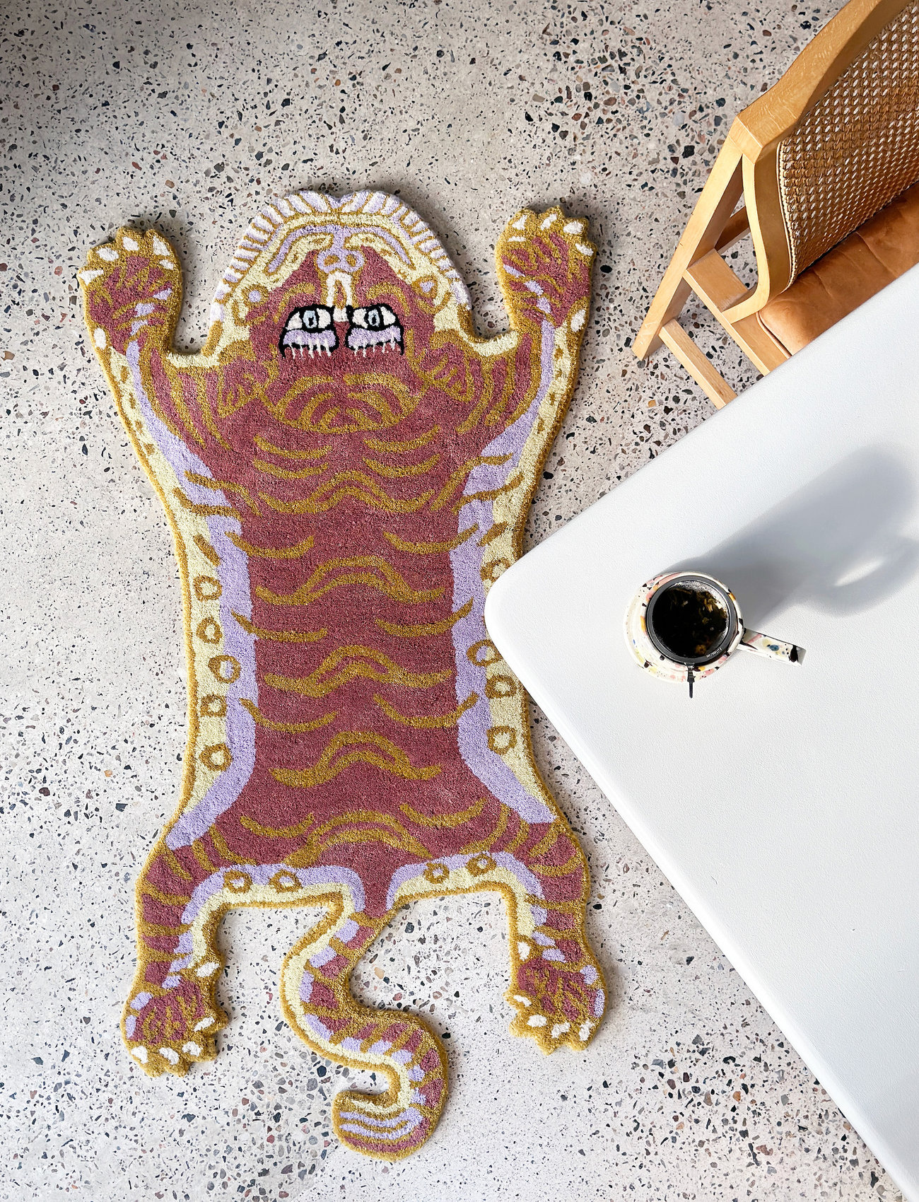 Bongusta Tigress Rug Small, 70X125 cm, Multi/patterned, Tæpper > Uldtæpper, Unisex