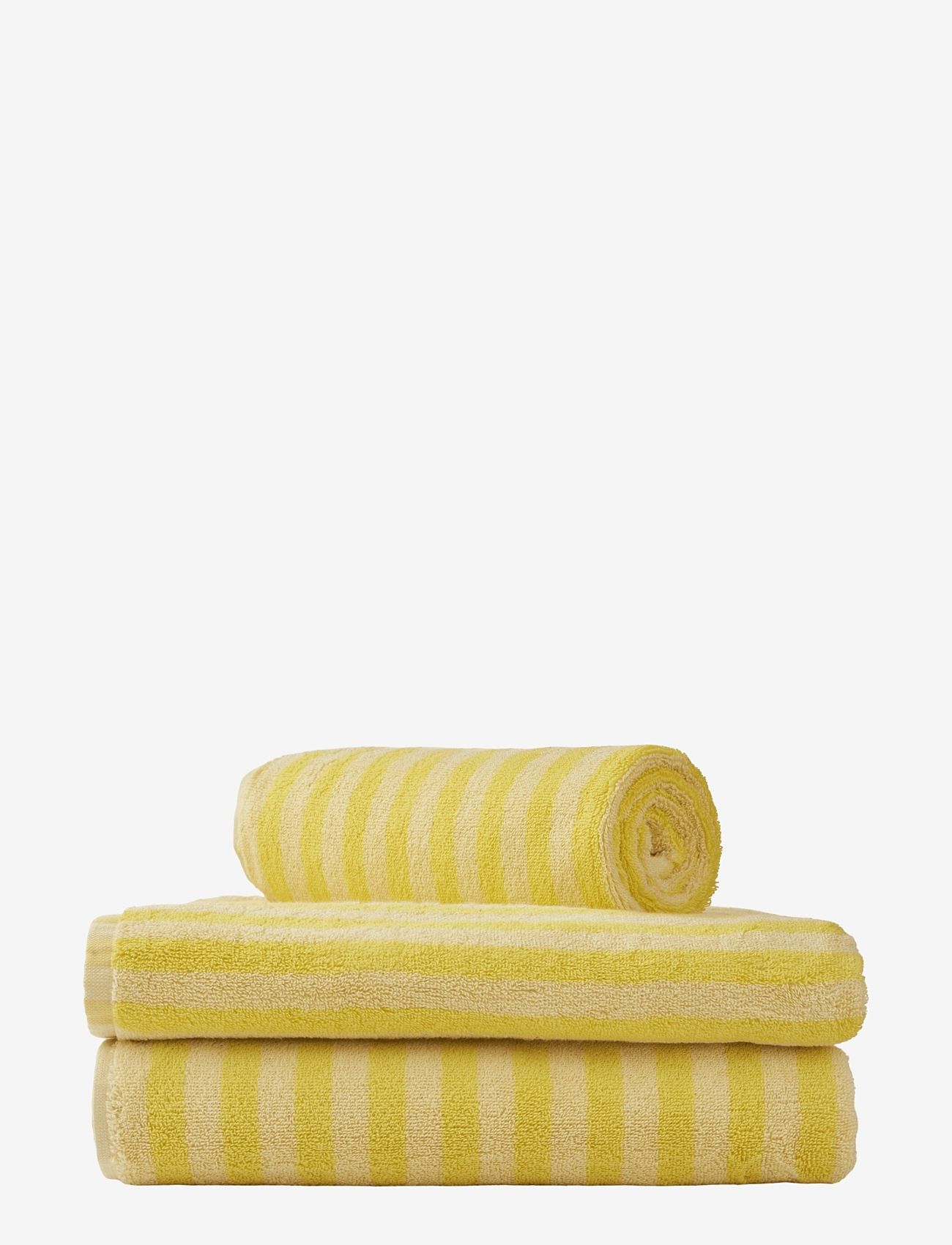 Bongusta - Naram bath towel - bath towels - pristine and neon yellow - 0