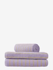 Naram bath towel - LILAC AND NEON YELLOW