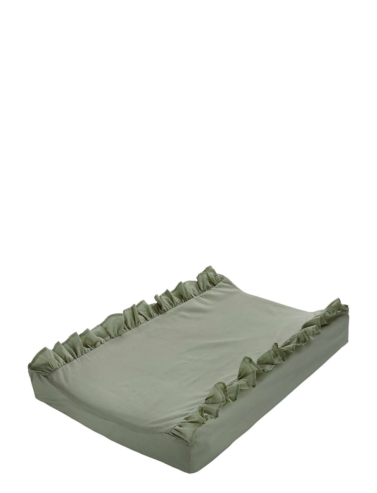 Borganäs Of Sweden Changing Bed Cover Ruffle 50X70 Cm Green Grön