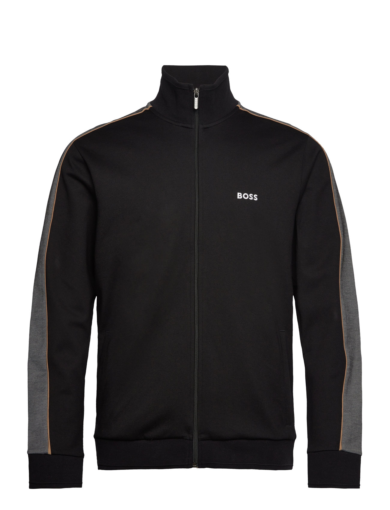 Tracksuit Jacket Tops Sweatshirts & Hoodies Sweatshirts Black BOSS