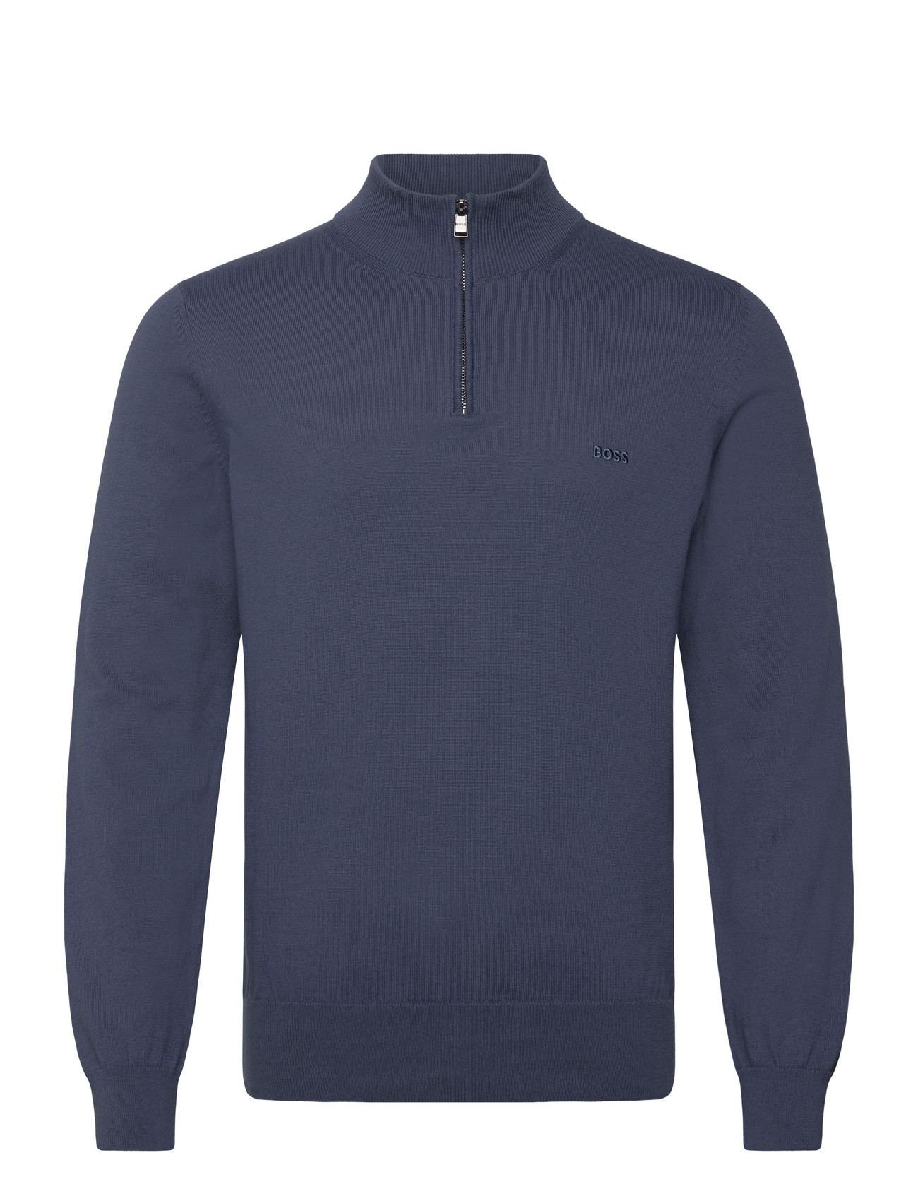BOSS Padro-L, XXL, Navy, Strik > Trøjer Med Halv Lynlås, Herre