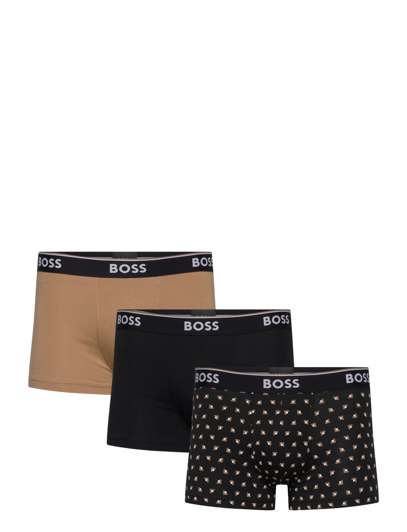 Trunk 3P Power Desig Boksershorts Black BOSS