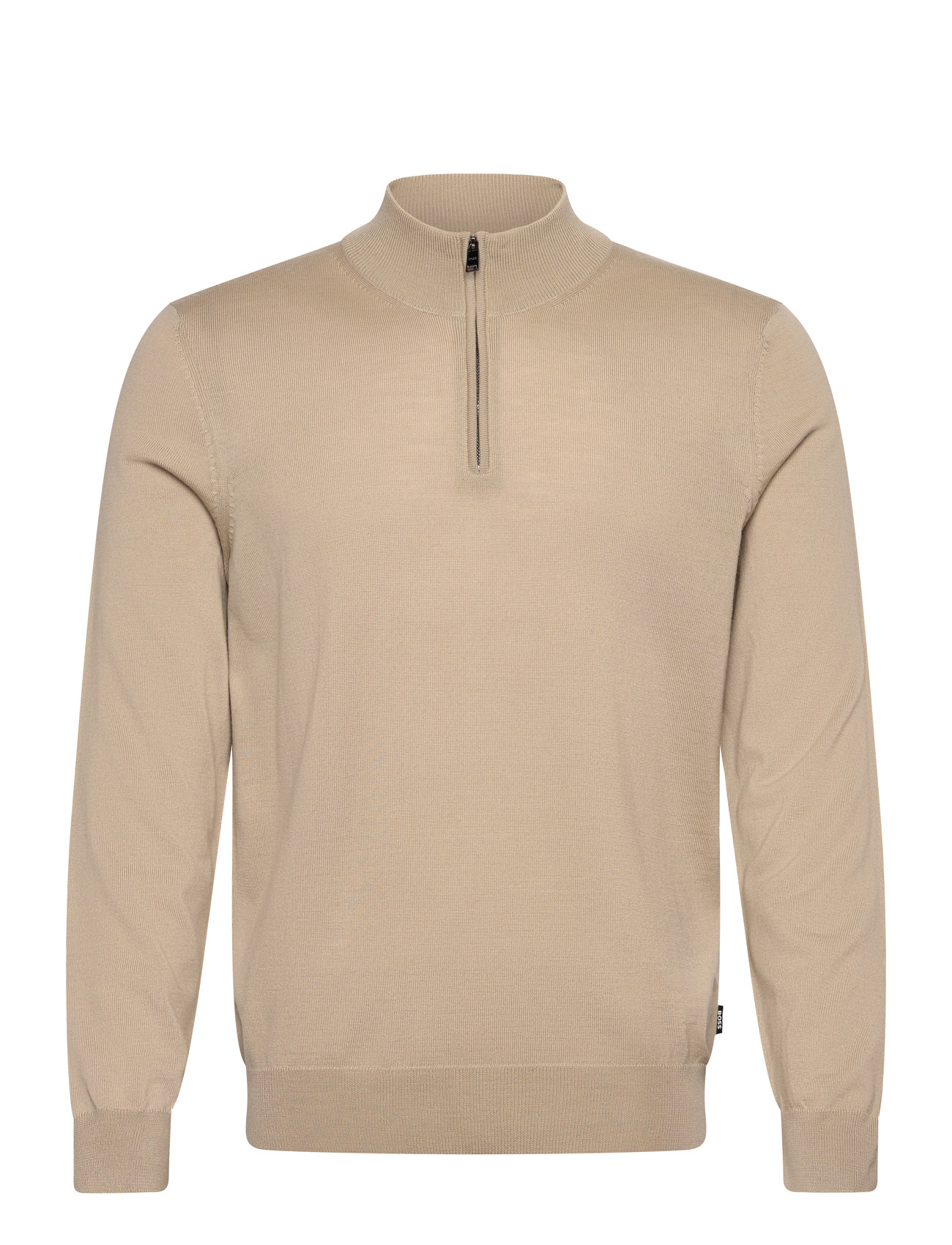 BOSS Ebenji, XXL, Beige, Strik > Trøjer Med Halv Lynlås, Herre