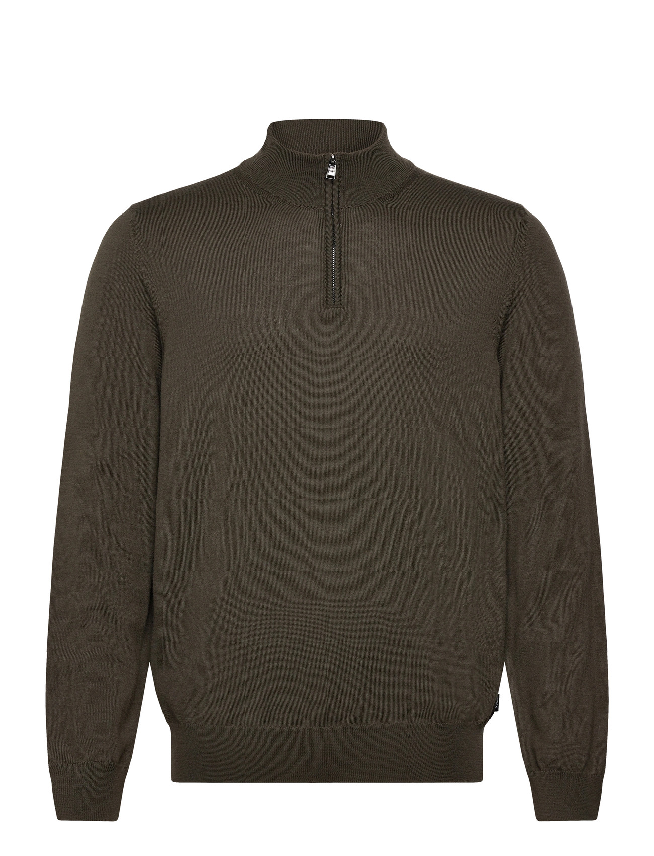 BOSS Ebenji, XXL, Khaki green, Strik > Trøjer Med Halv Lynlås, Herre