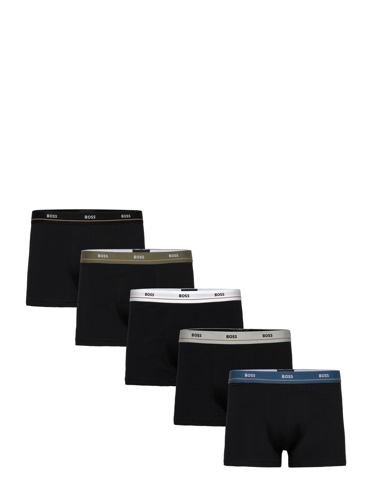 BOSS Trunk 5P Essential, L, Black, Undertøj > Boksere, Herre