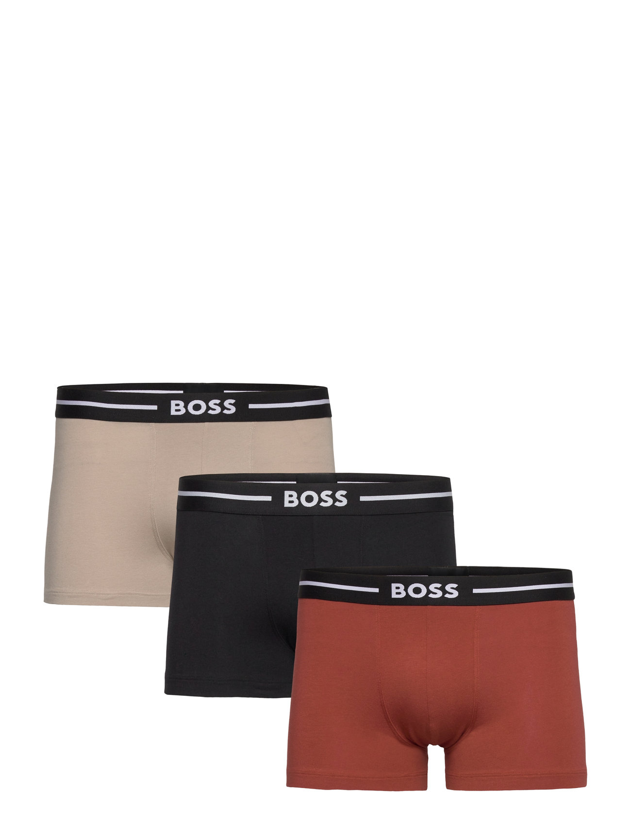 Trunk 3P Bold Boksershorts Black BOSS