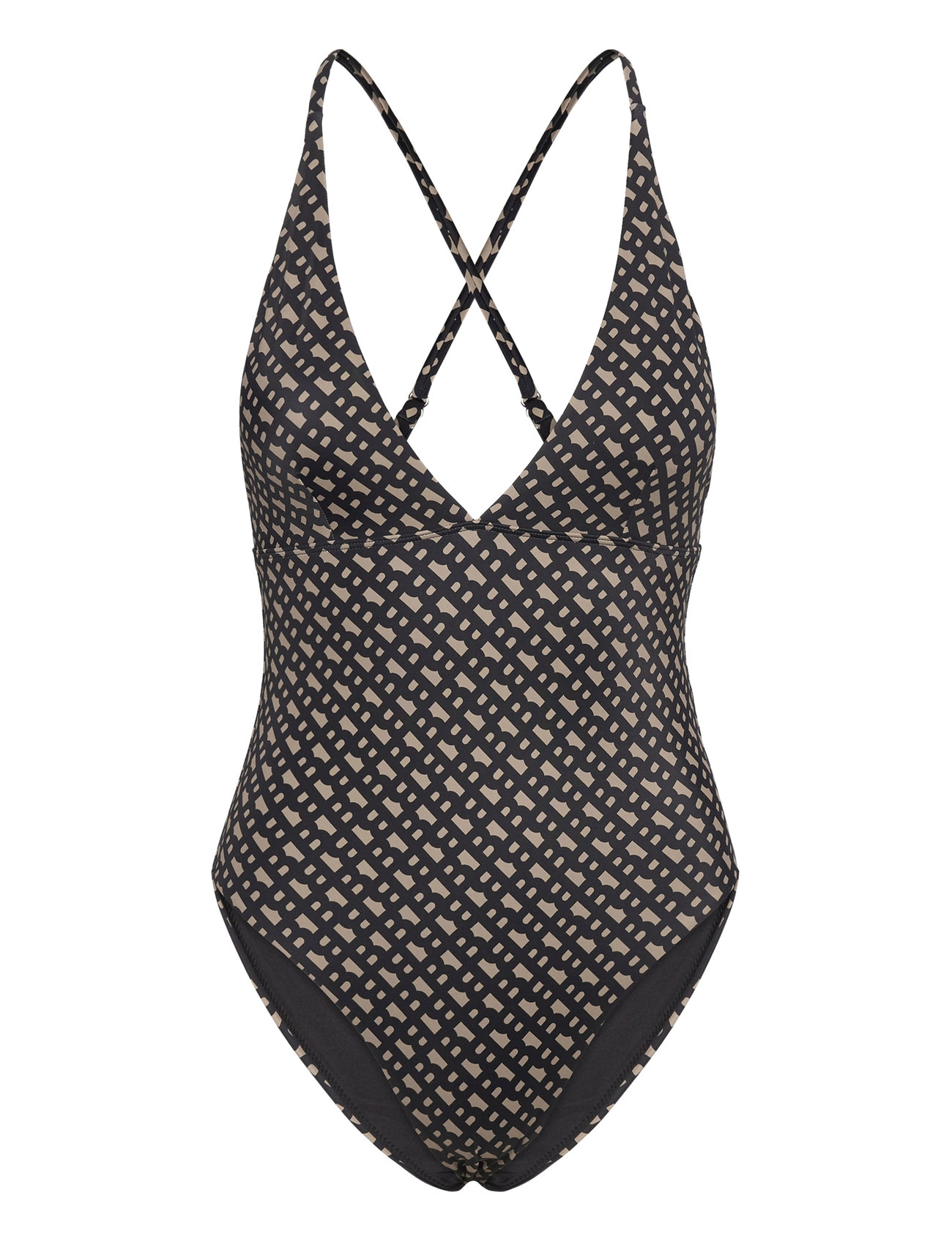 Bb Monogram Swimsuit Badedrakt Badetøy Multi/patterned BOSS