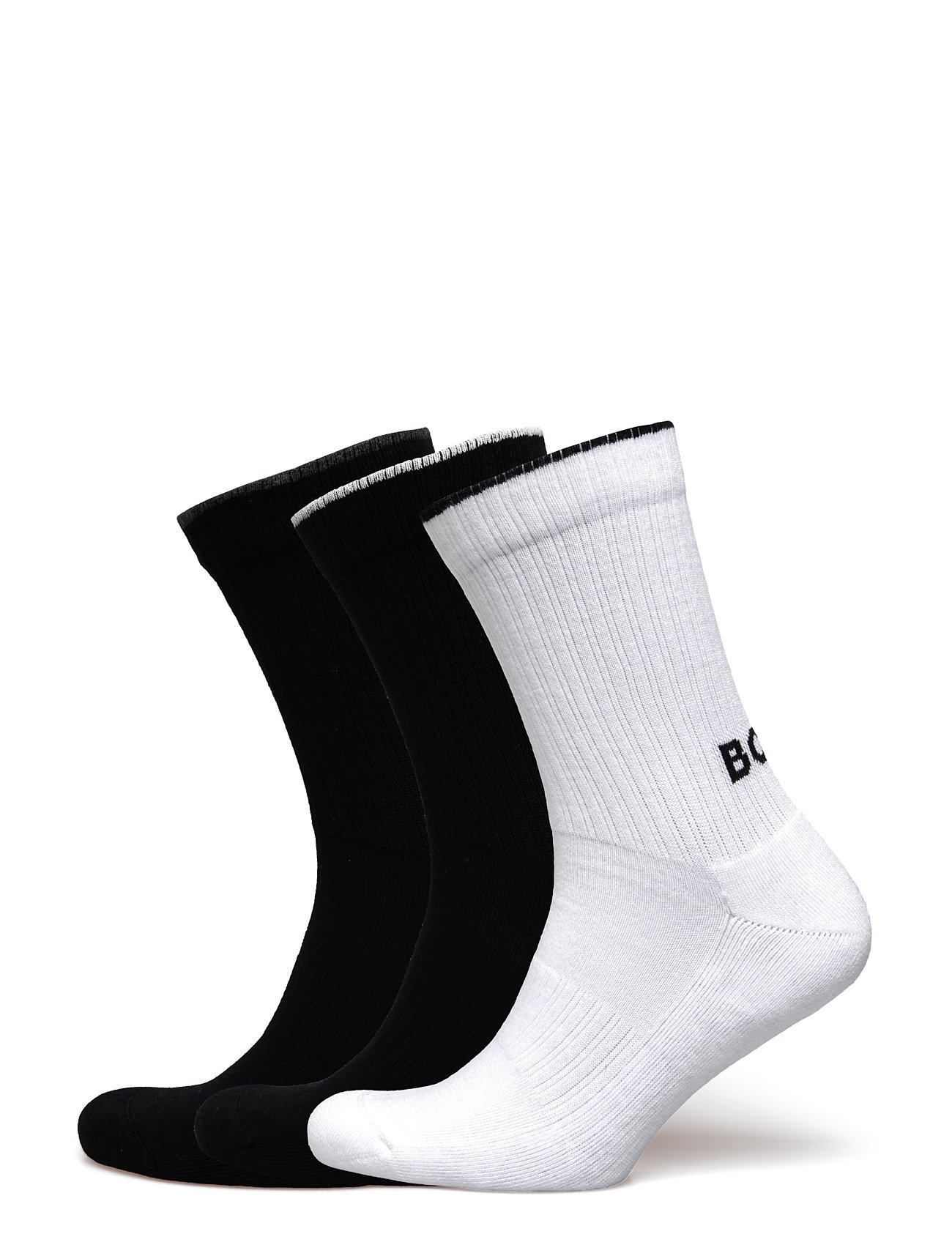 3Pqs Rib Logo Bamboo Underwear Socks Regular Socks Multi/patterned BOSS