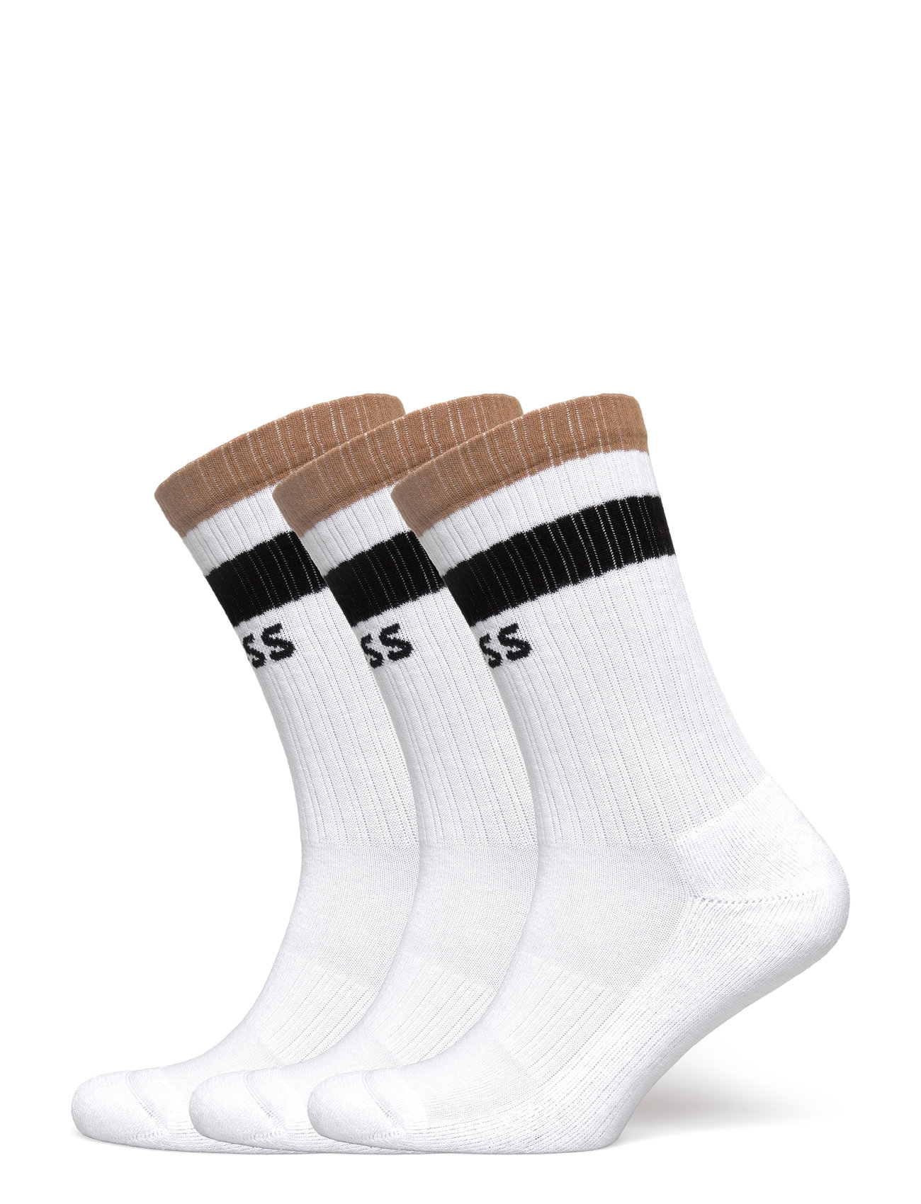 3P Qs Rib Iconic Cc Underwear Socks Regular Socks White BOSS