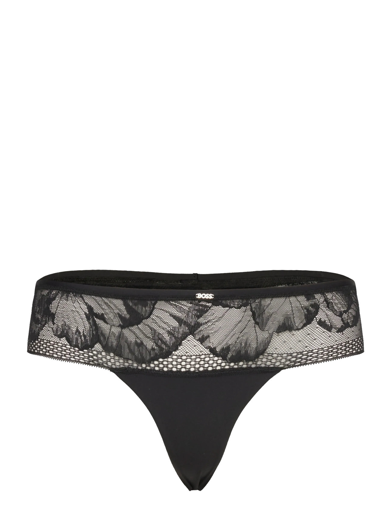 BOSS Thong_ Peony Lace, XL, Black, Trusser > G-Streng, Dame