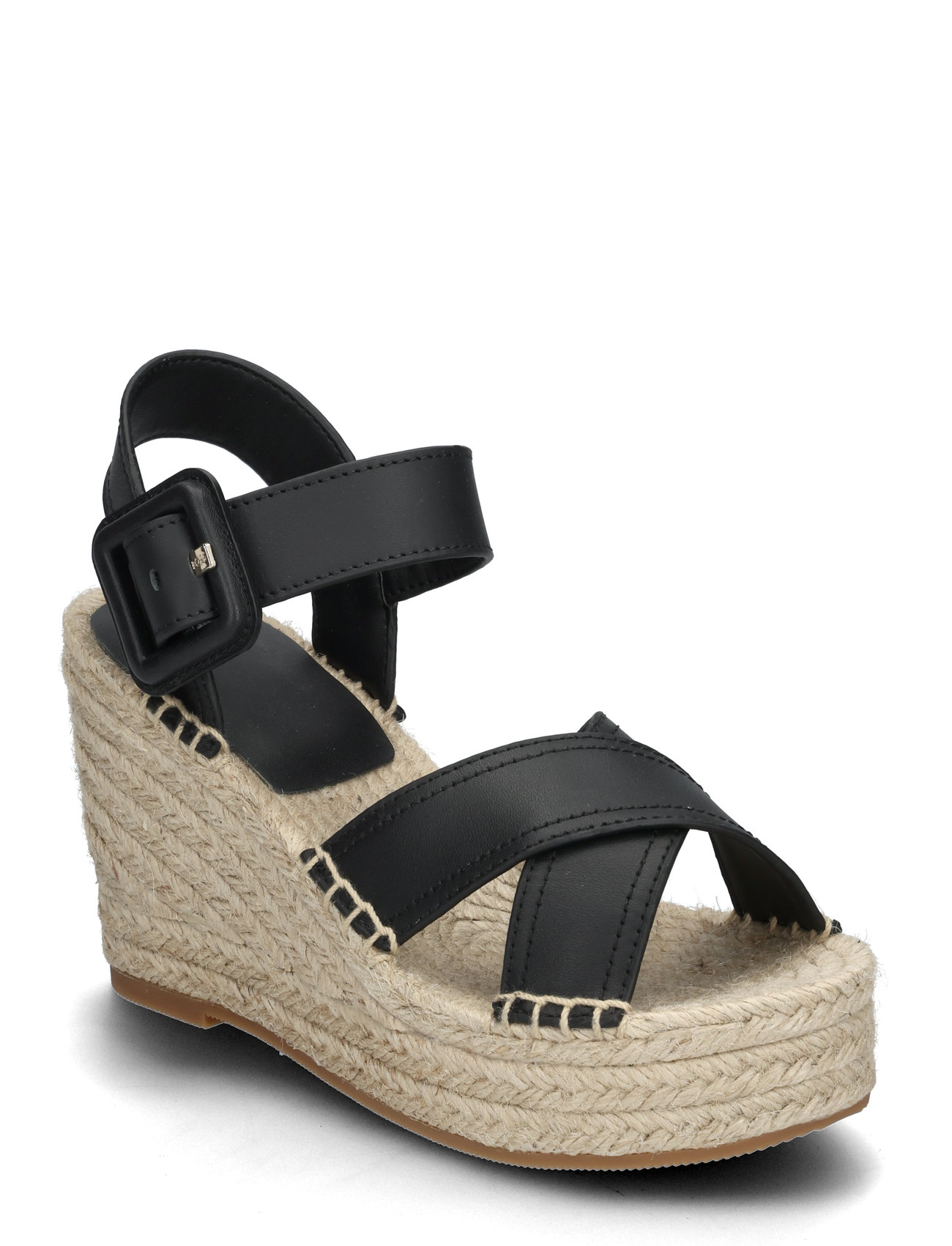 Madeira_Sandwdg_Ltbk Sandal Med Hæl Espadrilles Black BOSS