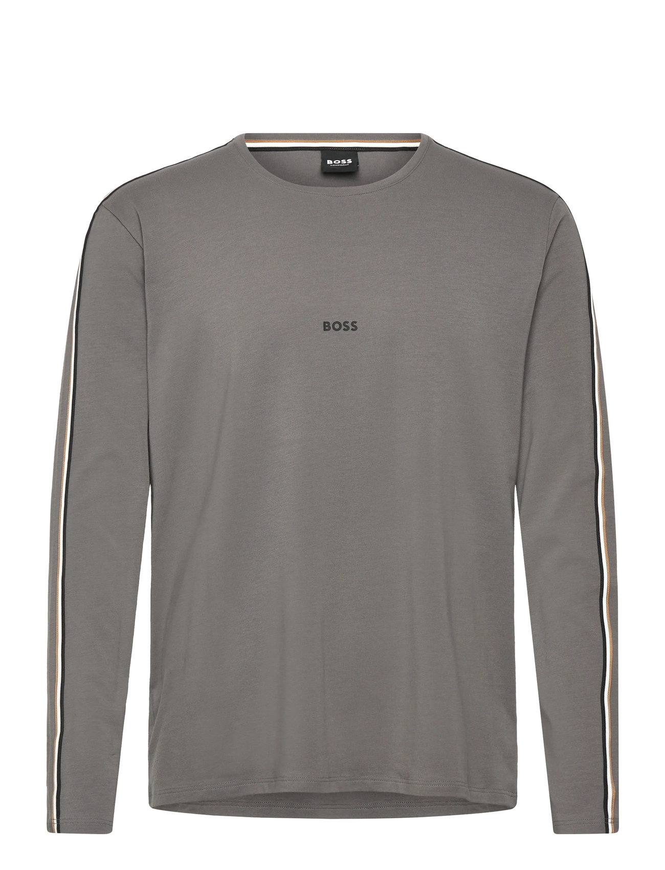 BOSS Unique Ls-Shirt Grau - M - Herren