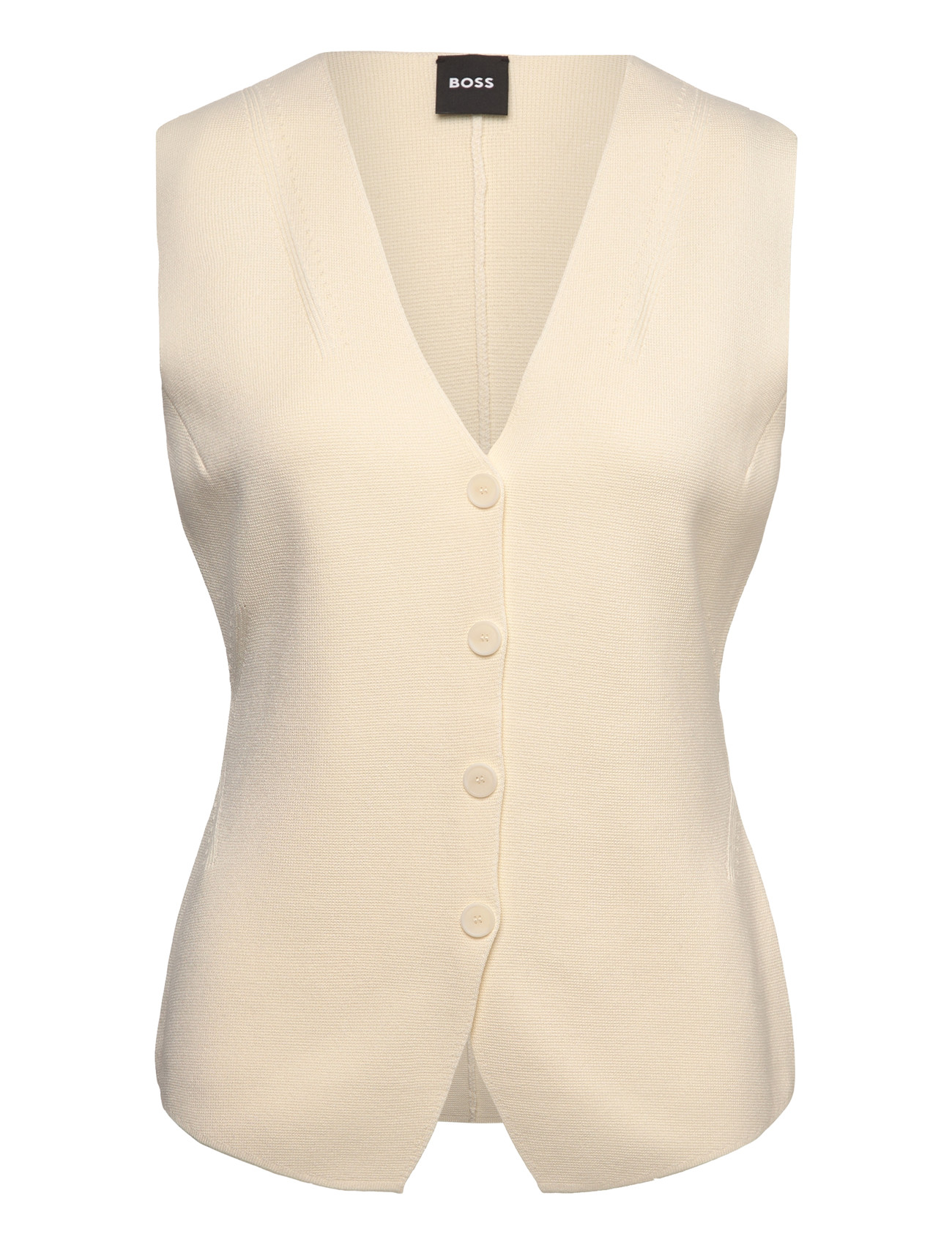 BOSS Fylvie, L, Cream, Veste > Strikkede Veste, Dame