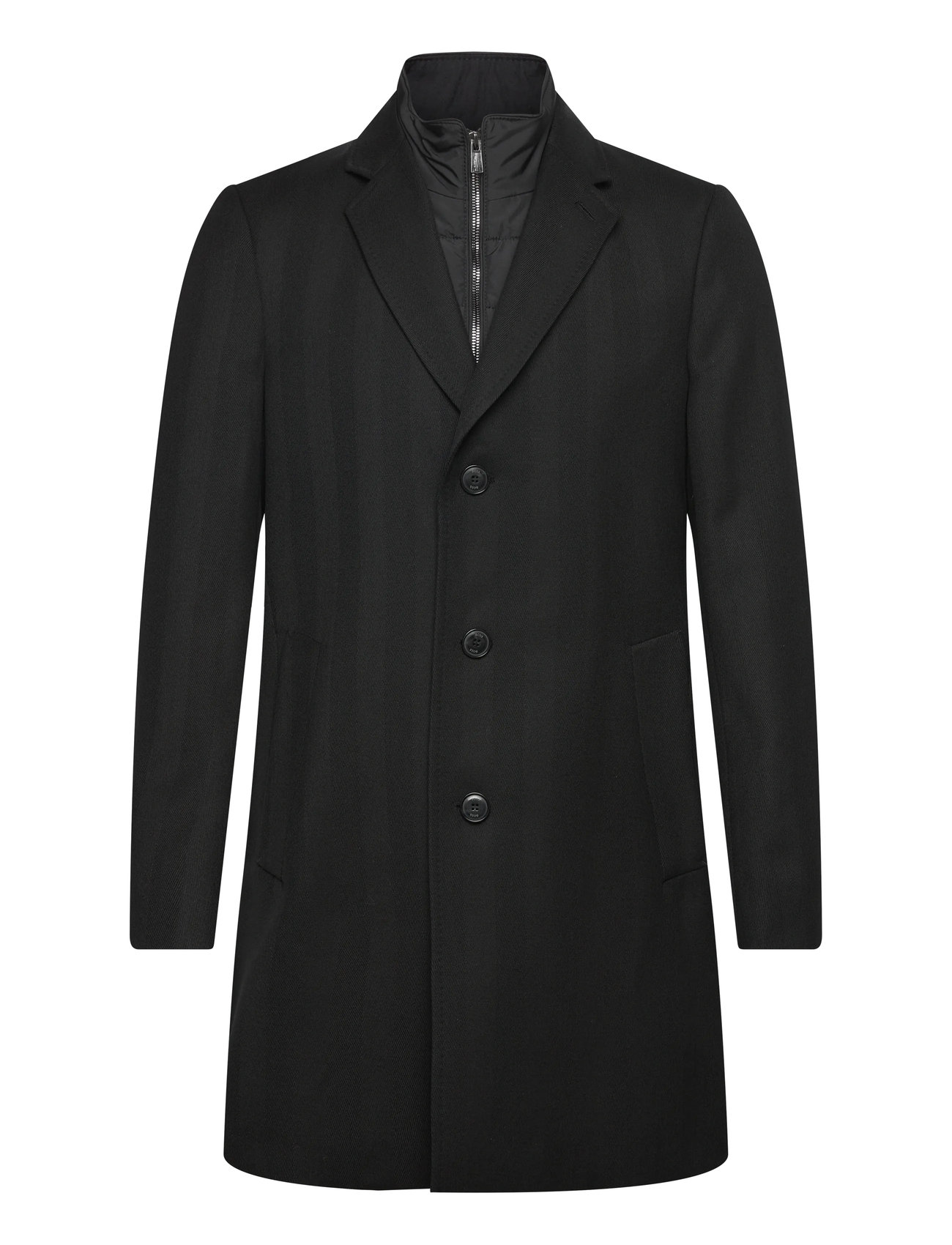 BOSS H-Hyde-Bib-254, 54, Black, Frakker > Uldfrakker, Herre