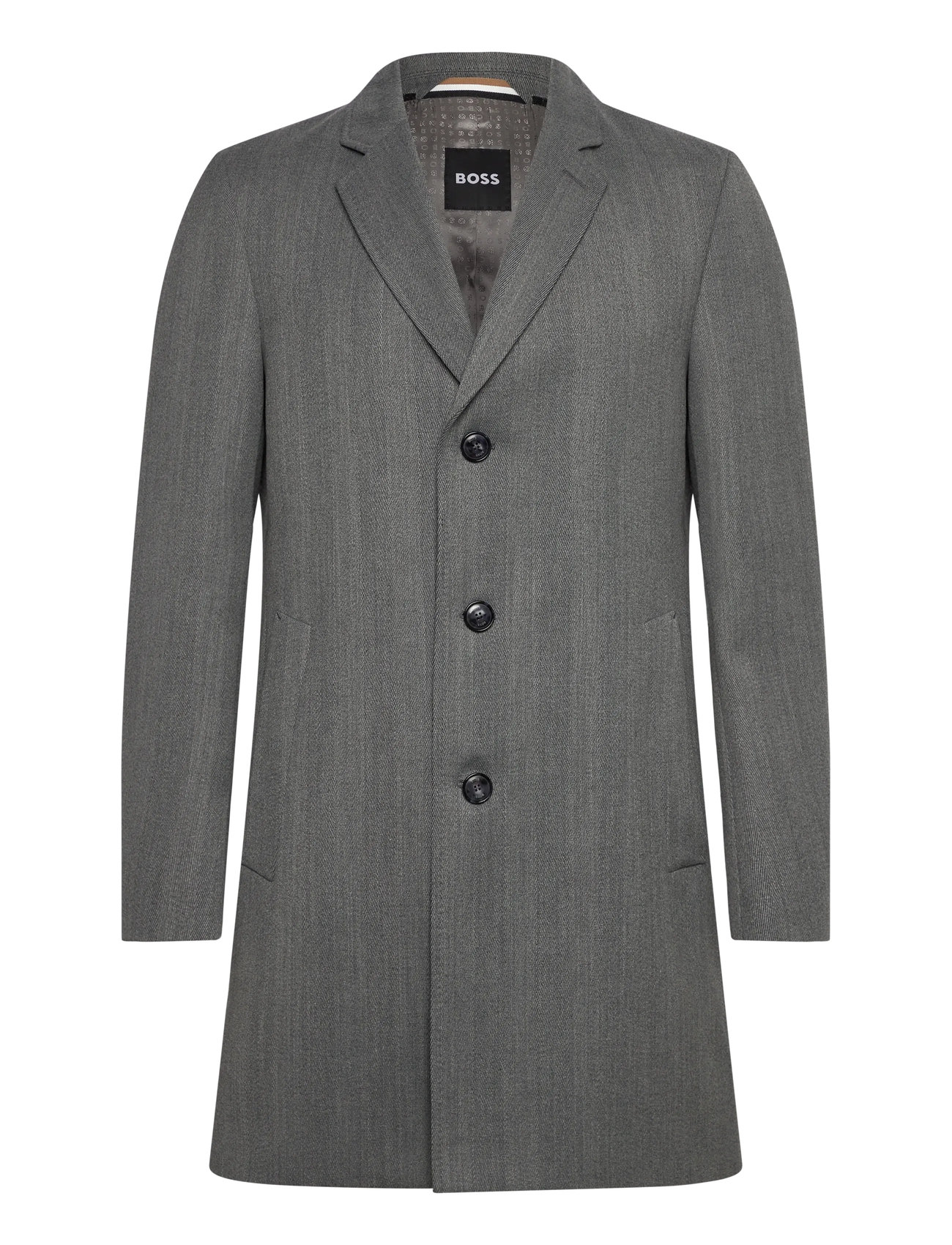 BOSS H-Hyde-Bib-254, 48, Grey, Frakker > Uldfrakker, Herre