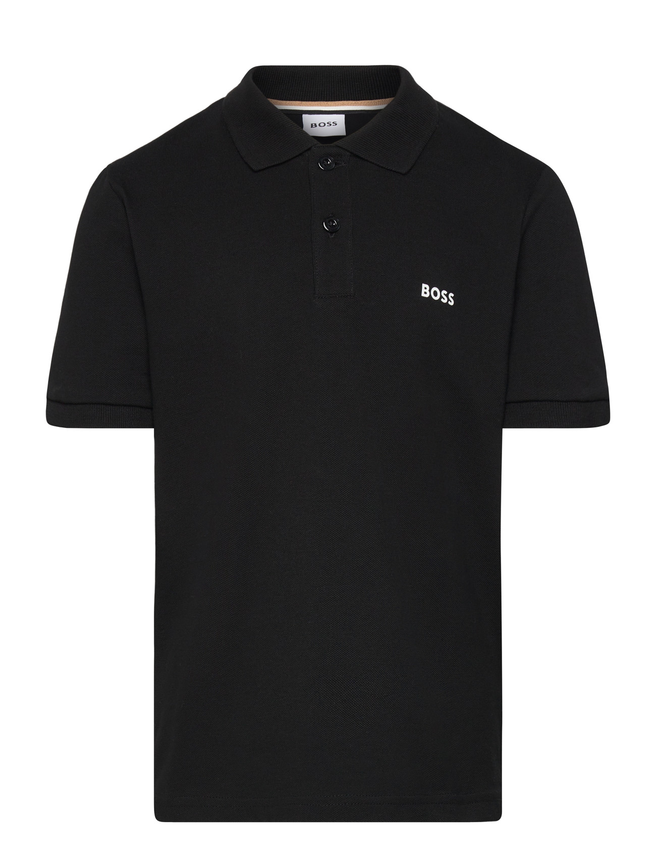 BOSS Short Sleeve Polo, 176, Black, Poloshirts > Poloshirts Med Korte Ærmer, Børn
