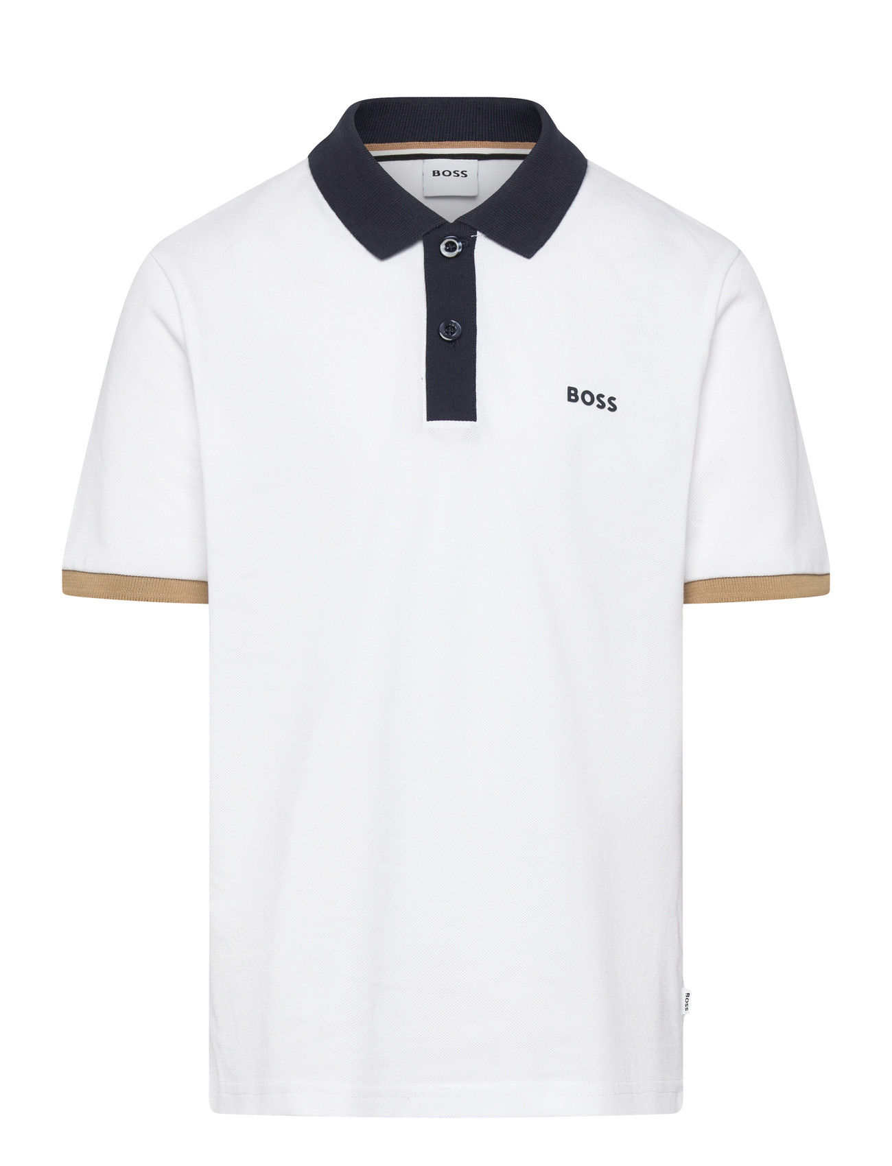 BOSS Short Sleeve Polo, 164, White, Poloshirts > Poloshirts Med Korte Ærmer, Børn