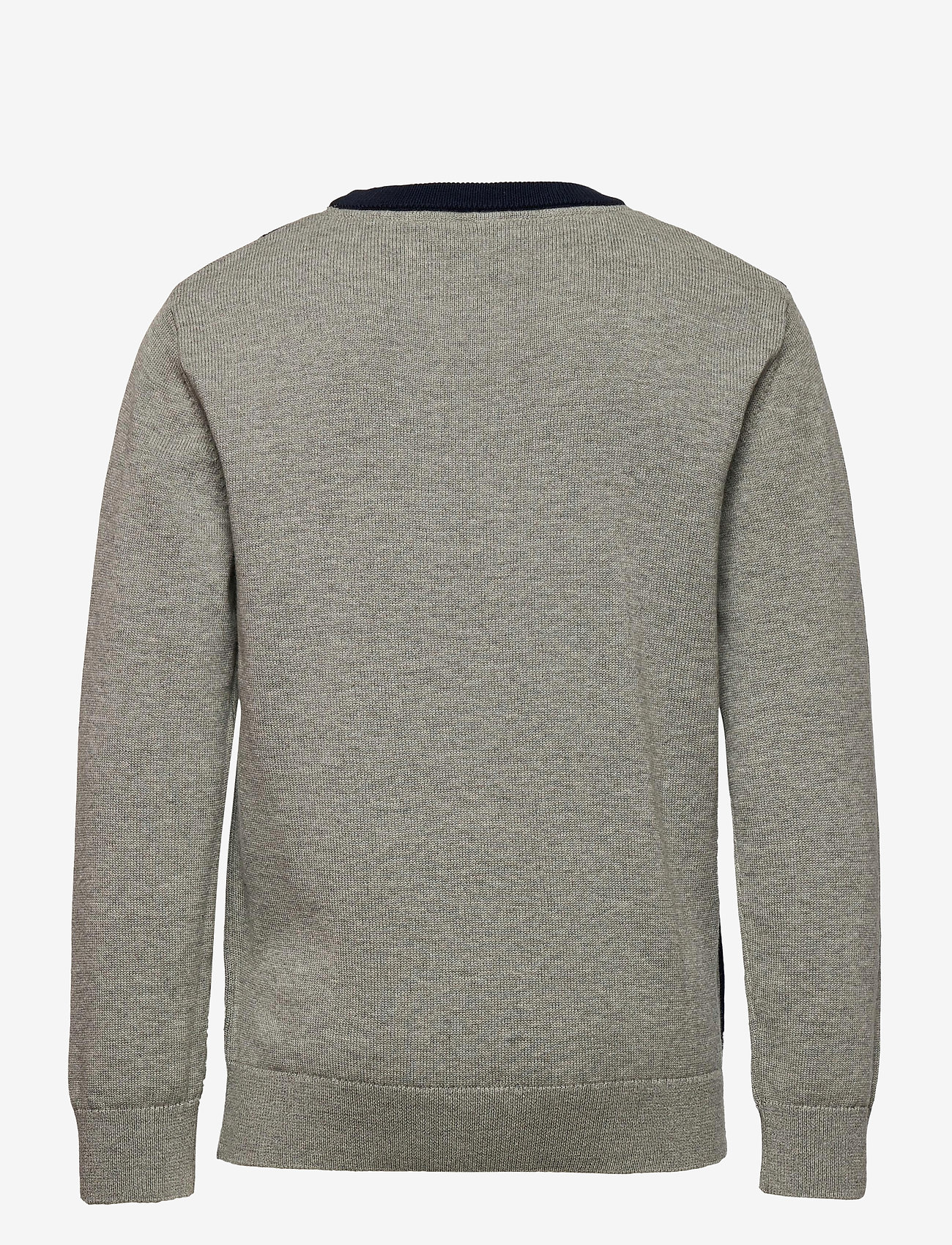 navy grey knitwear