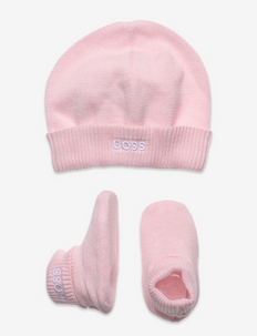 PULL ON HAT+SLIPPERS - set med vinteraccessoarer - pink  pale