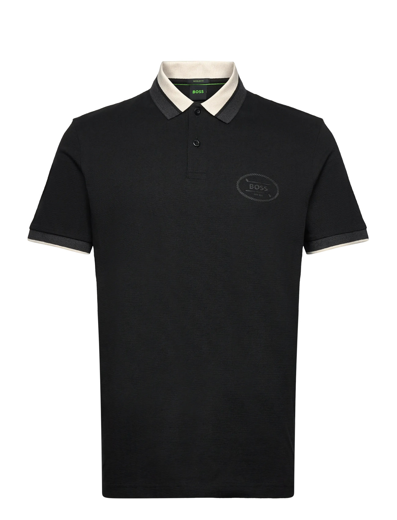 BOSS Pl_Hole19 Placket Schwarz - S - Herren