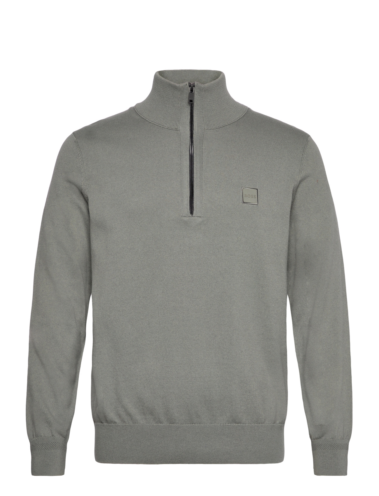 BOSS Kanobix_S, M, Khaki green, Strik > Trøjer Med Halv Lynlås, Herre
