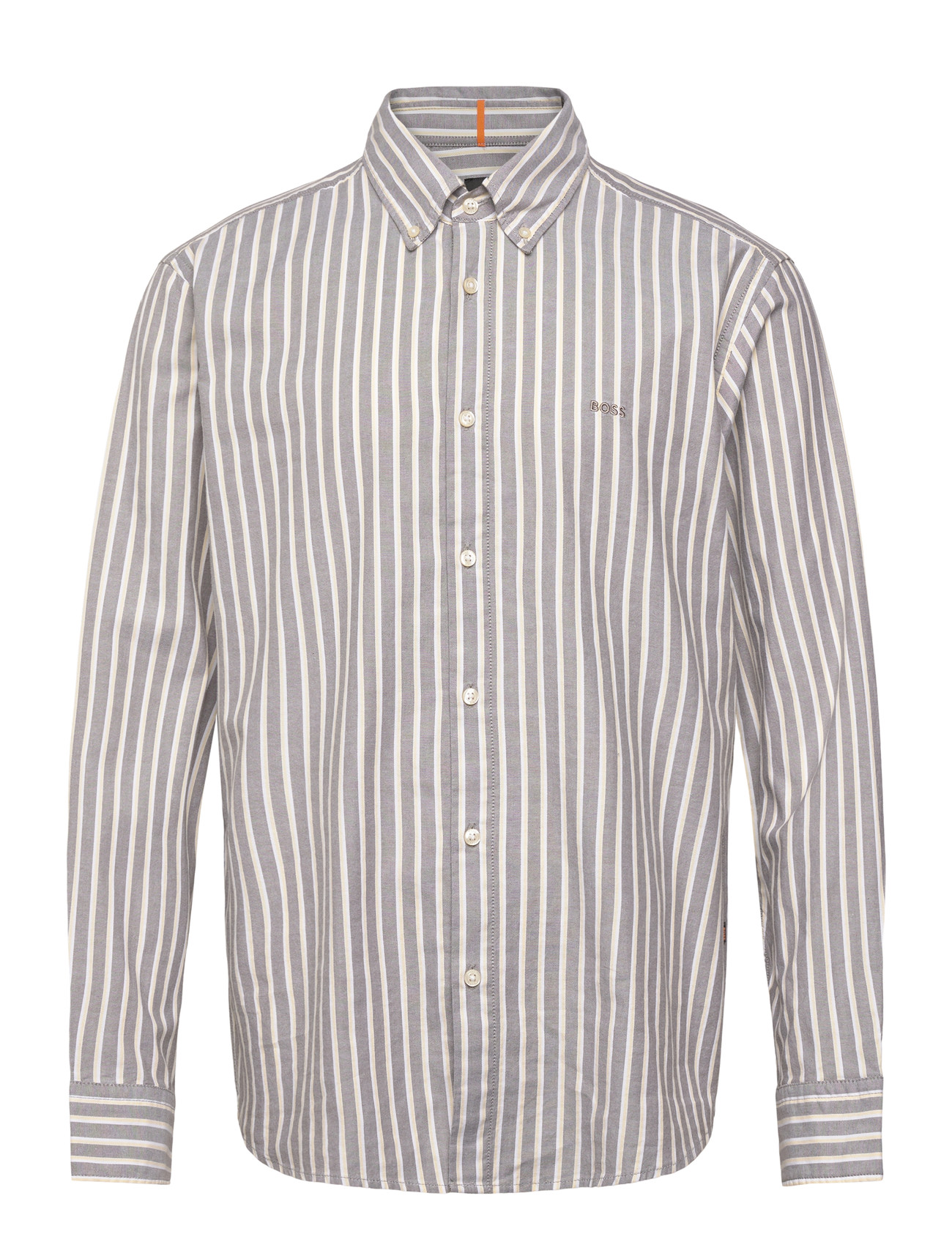 BOSS Ricoplus_M, XXL, Grey, Shirts > Striped Shirts, Herre