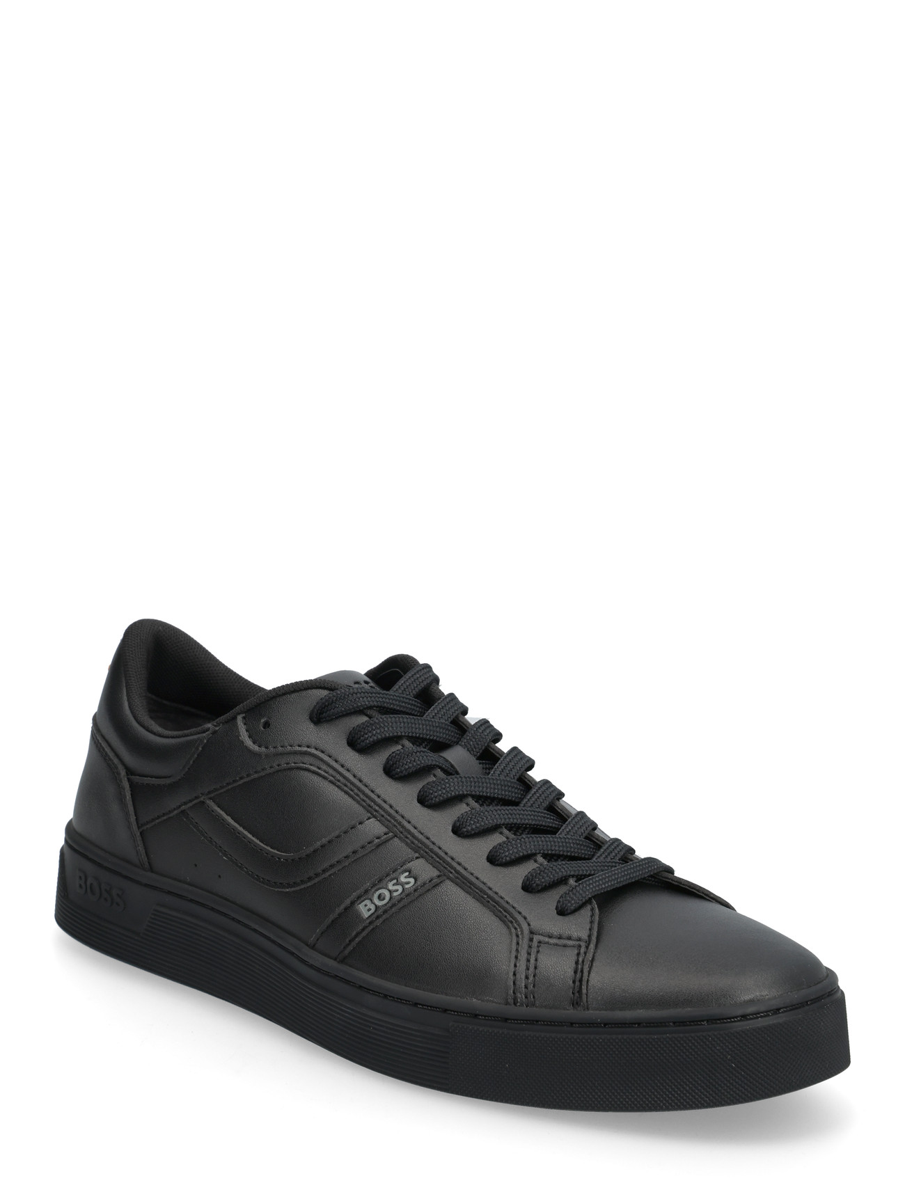 BOSS Rhys_Tenn_Pu, 46, Black, Sneakers > Sneakers Med Lav Top, Herre