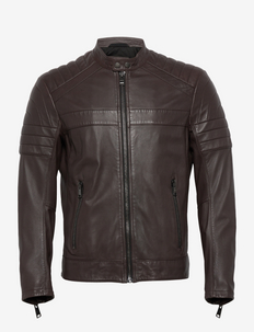 Junow1 - leather jackets - dark brown