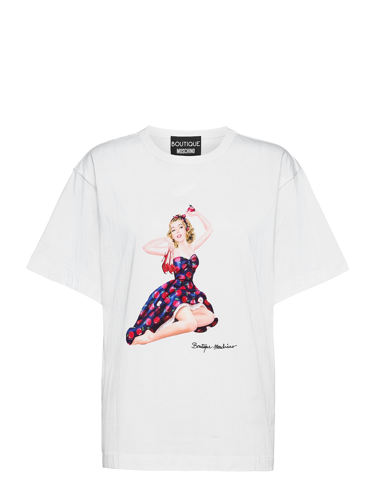 Apples T-Shirt T-shirts & Tops Short-sleeved Valkoinen Boutique Moschino