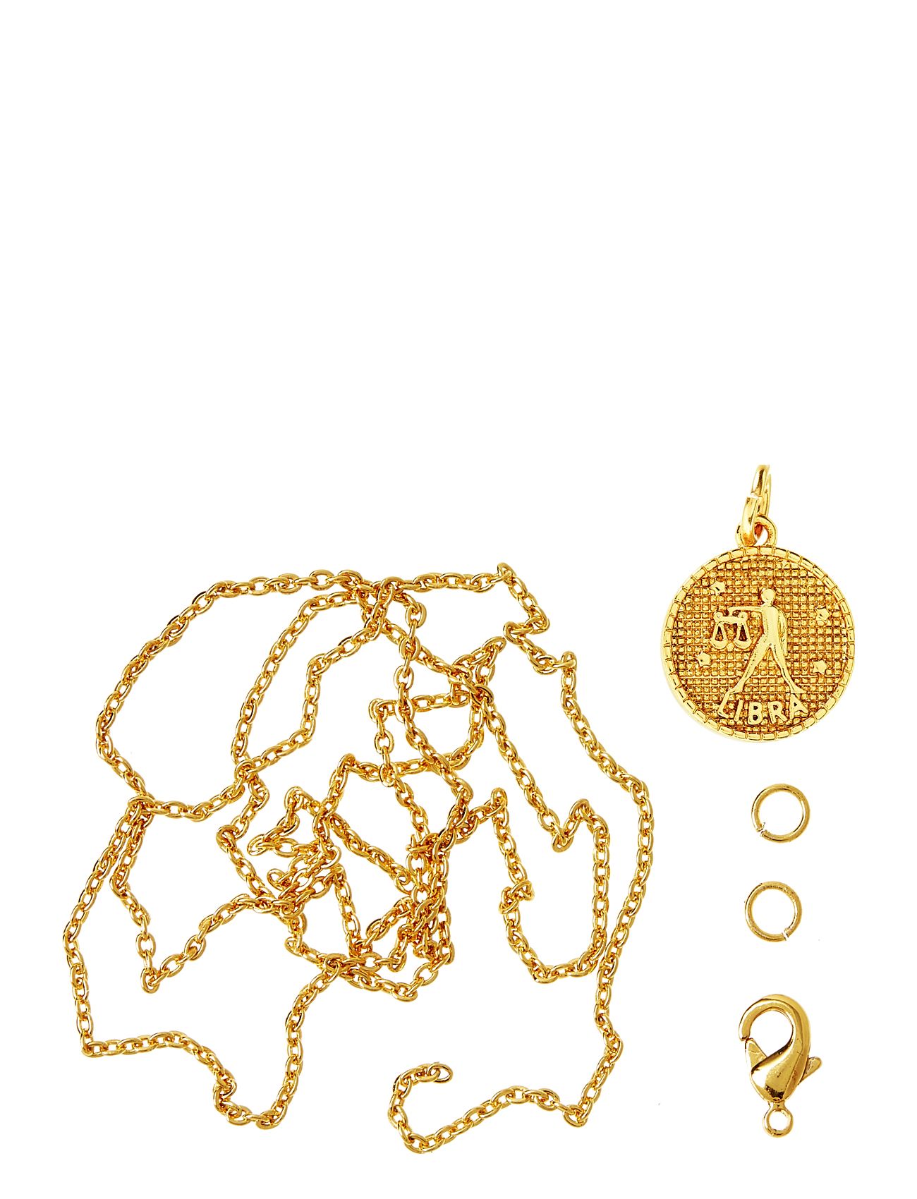 Zodiac Coin Pendant And Chain Set, Libra Toys Creativity Drawing & Crafts Craft Jewellery & Accessories Gold Me & My Box