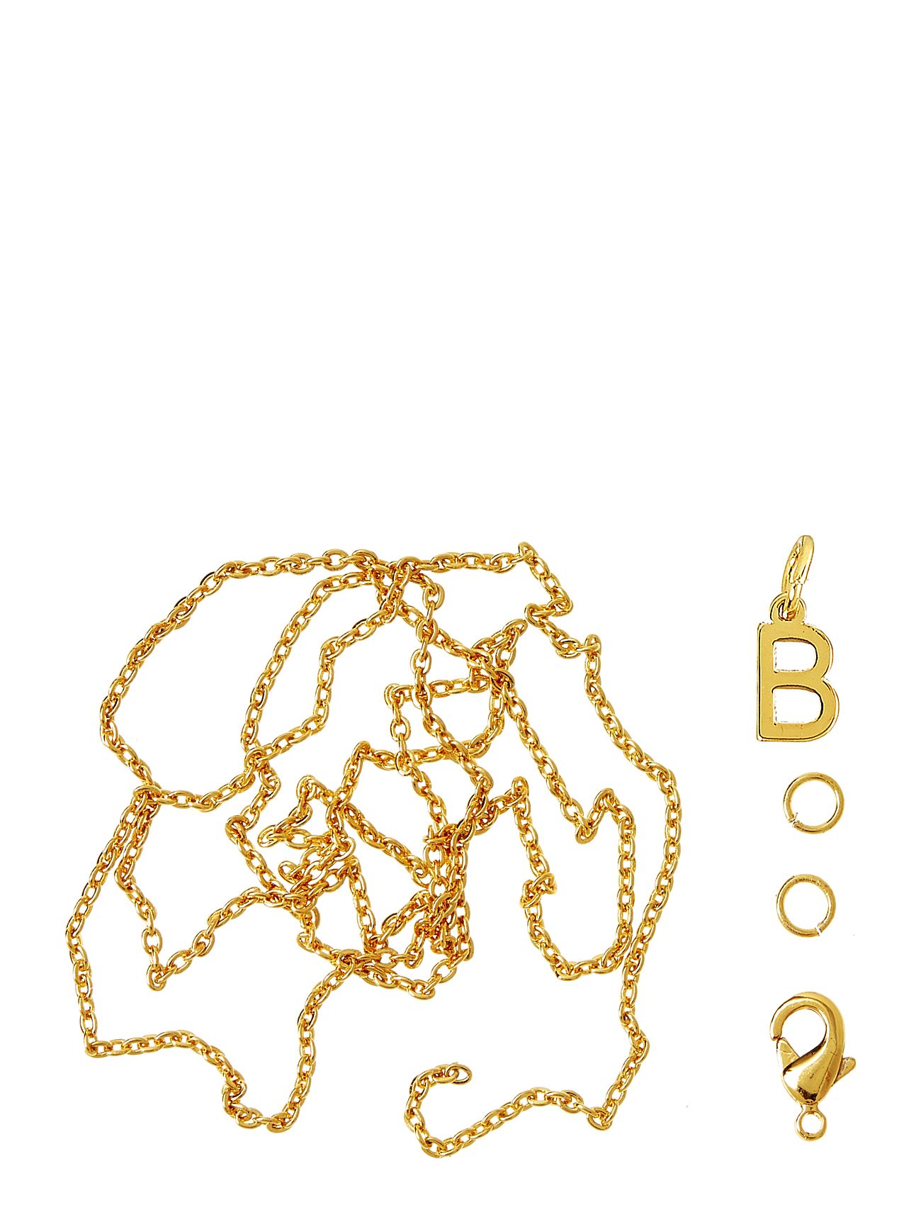 Letter B Gp With O-Ring Chain And Clasp Toys Creativity Drawing & Crafts Craft Jewellery & Accessories Gold Me & My Box