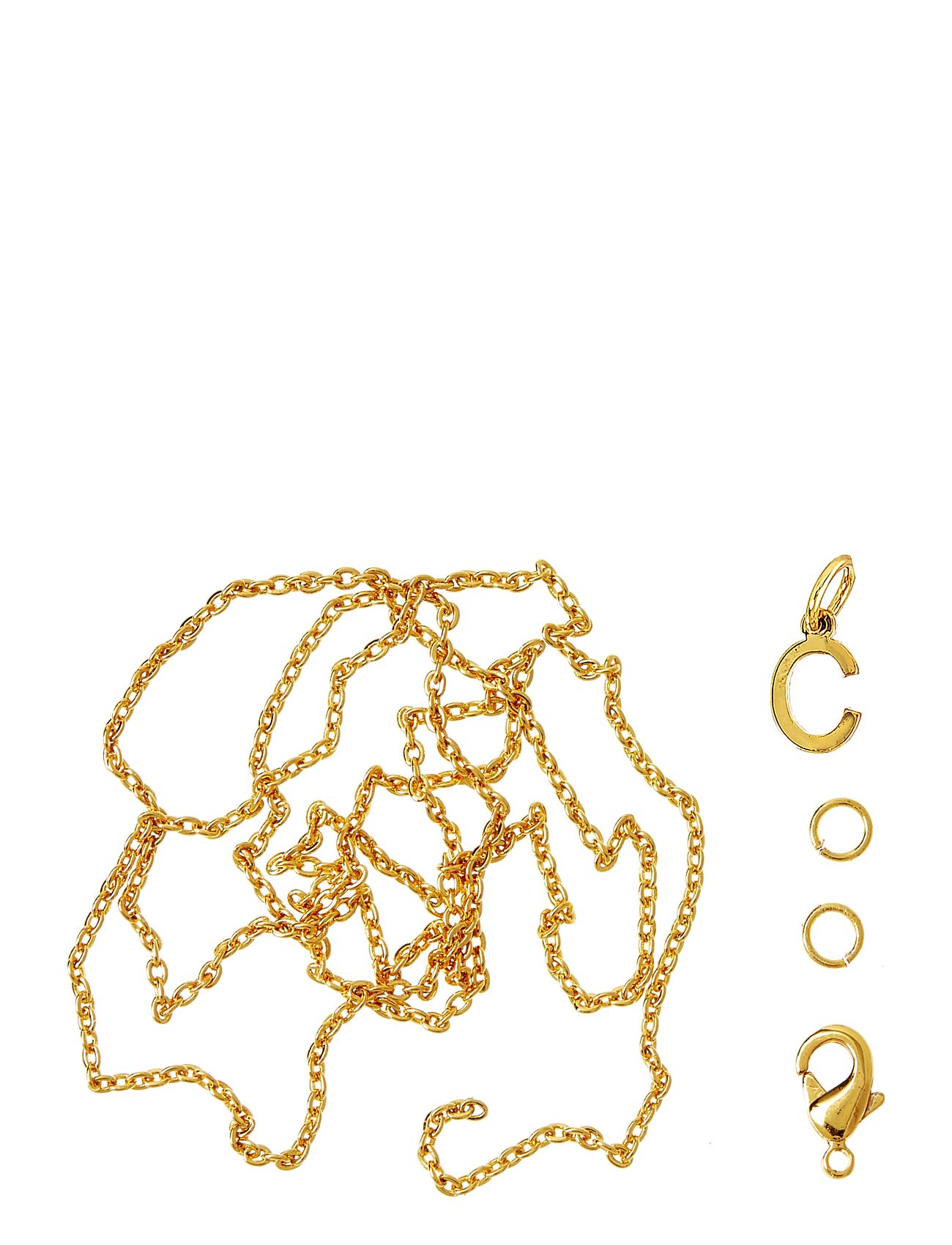 Letter C Gp With O-Ring, Chain And Clasp Toys Creativity Drawing & Crafts Craft Jewellery & Accessories Gold Me & My Box