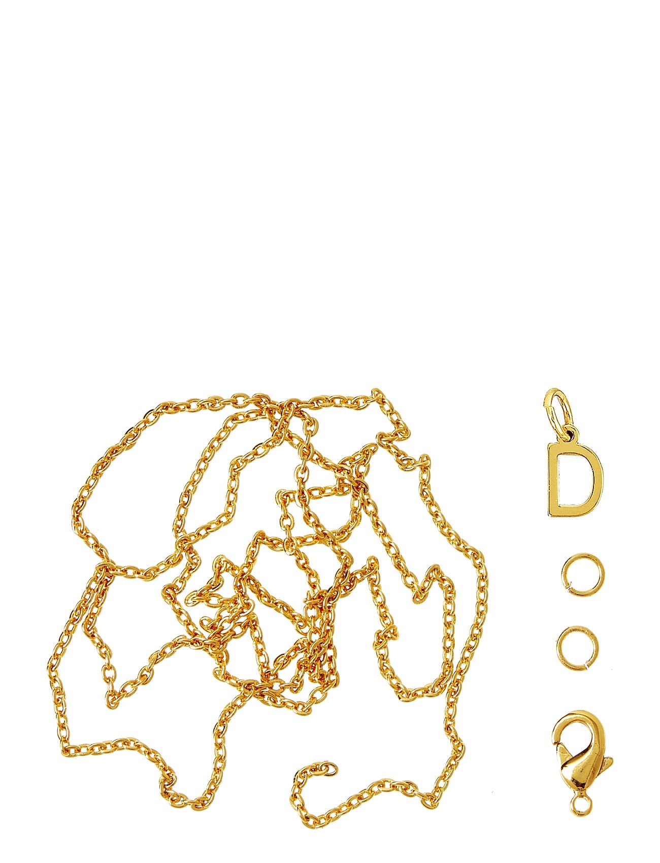 Letter D Gp With O-Ring, Chain And Clasp Toys Creativity Drawing & Crafts Craft Jewellery & Accessories Gold Me & My Box