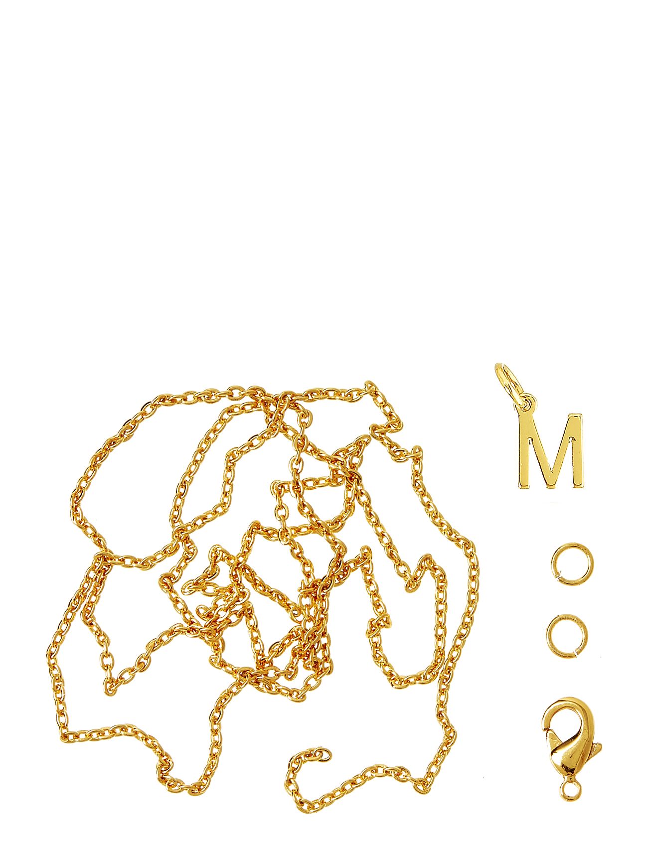Letter M Gp With O-Ring, Chain And Clasp Toys Creativity Drawing & Crafts Craft Jewellery & Accessories Gold Me & My Box