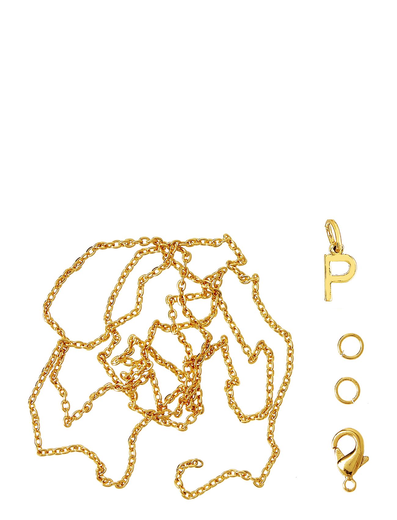 Letter P Gp With O-Ring, Chain And Clasp Toys Creativity Drawing & Crafts Craft Jewellery & Accessories Gold Me & My Box