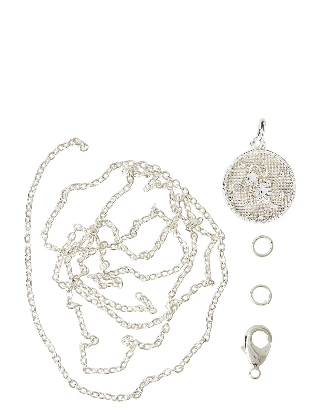 Zodiac Coin Pendant And Chain Set, Leo Toys Creativity Drawing & Crafts Craft Jewellery & Accessories Silver Me & My Box