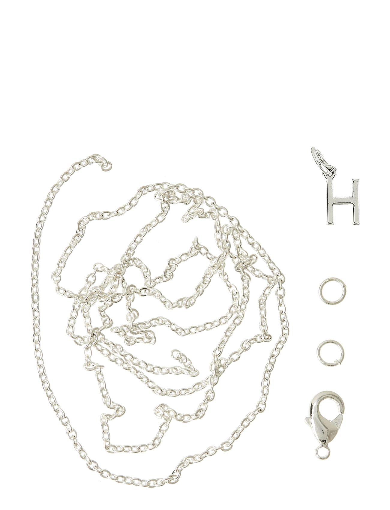 Letter H Sp With O-Ring, Chain And Clasp Toys Creativity Drawing & Crafts Craft Jewellery & Accessories Silver Me & My Box