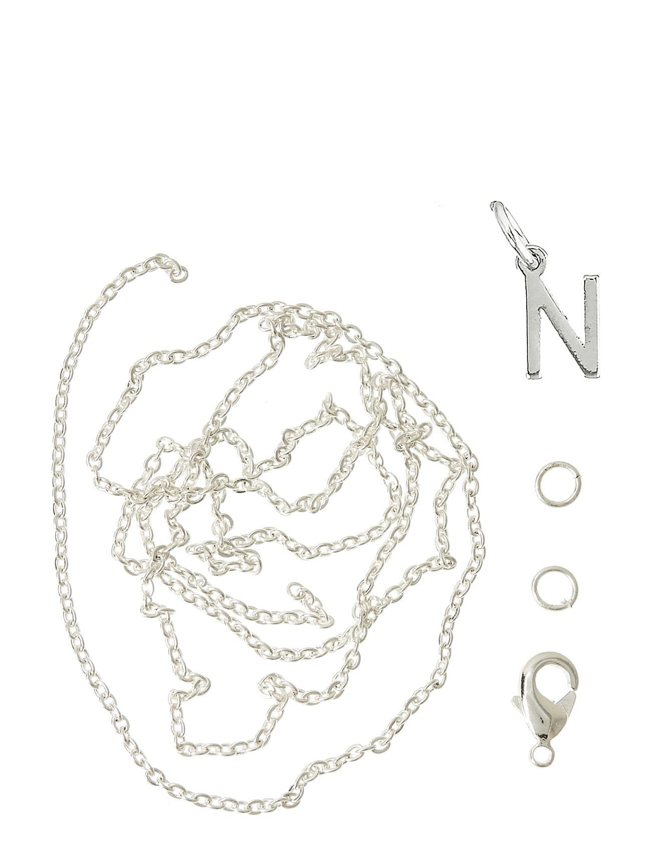Letter N Sp With O-Ring, Chain And Clasp Toys Creativity Drawing & Crafts Craft Jewellery & Accessories Silver Me & My Box