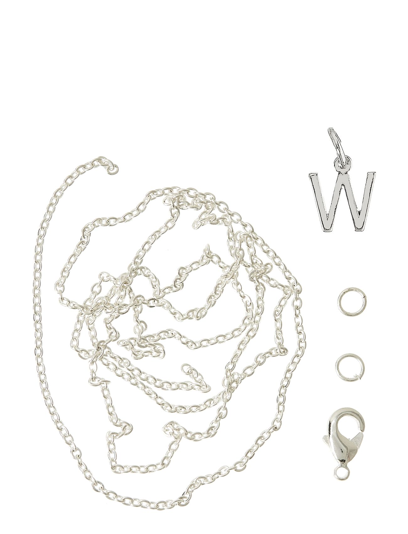 Letter W Sp With O-Ring, Chain And Clasp Toys Creativity Drawing & Crafts Craft Jewellery & Accessories Silver Me & My Box