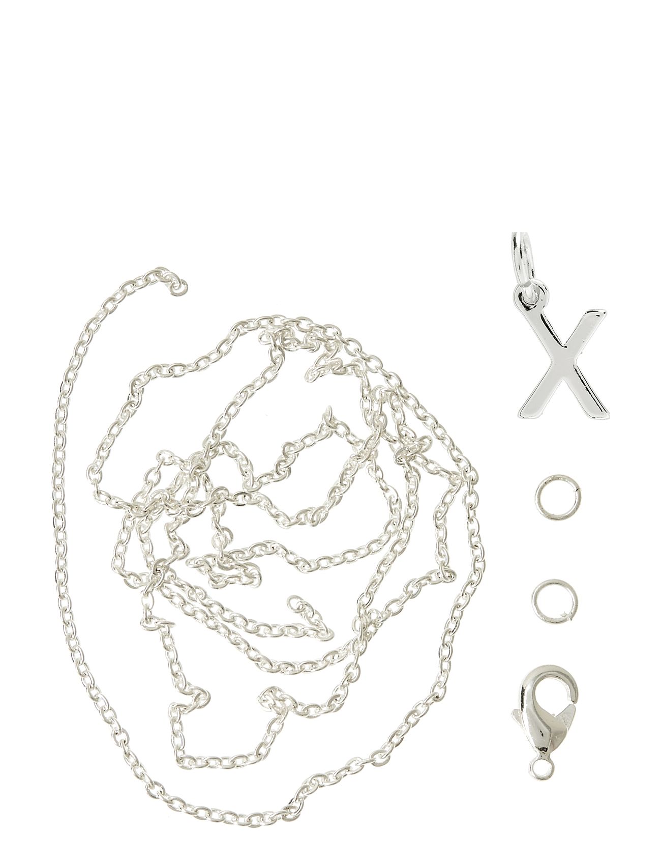 Letter X Sp With O-Ring, Chain And Clasp Toys Creativity Drawing & Crafts Craft Jewellery & Accessories Silver Me & My Box