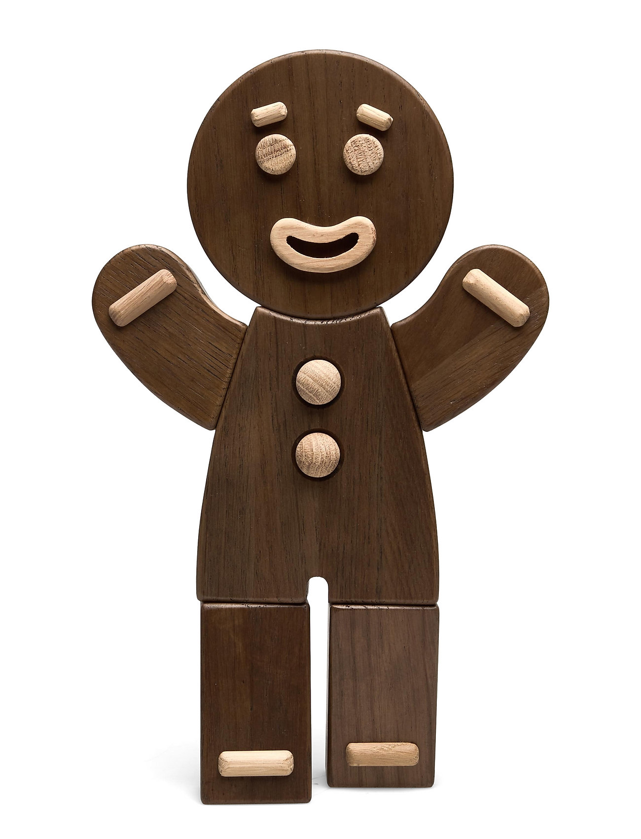 Gingerbread Man Smoked Stained Large Home Decoration Decorative Accessories-details Wooden Figures Brown Boyhood
