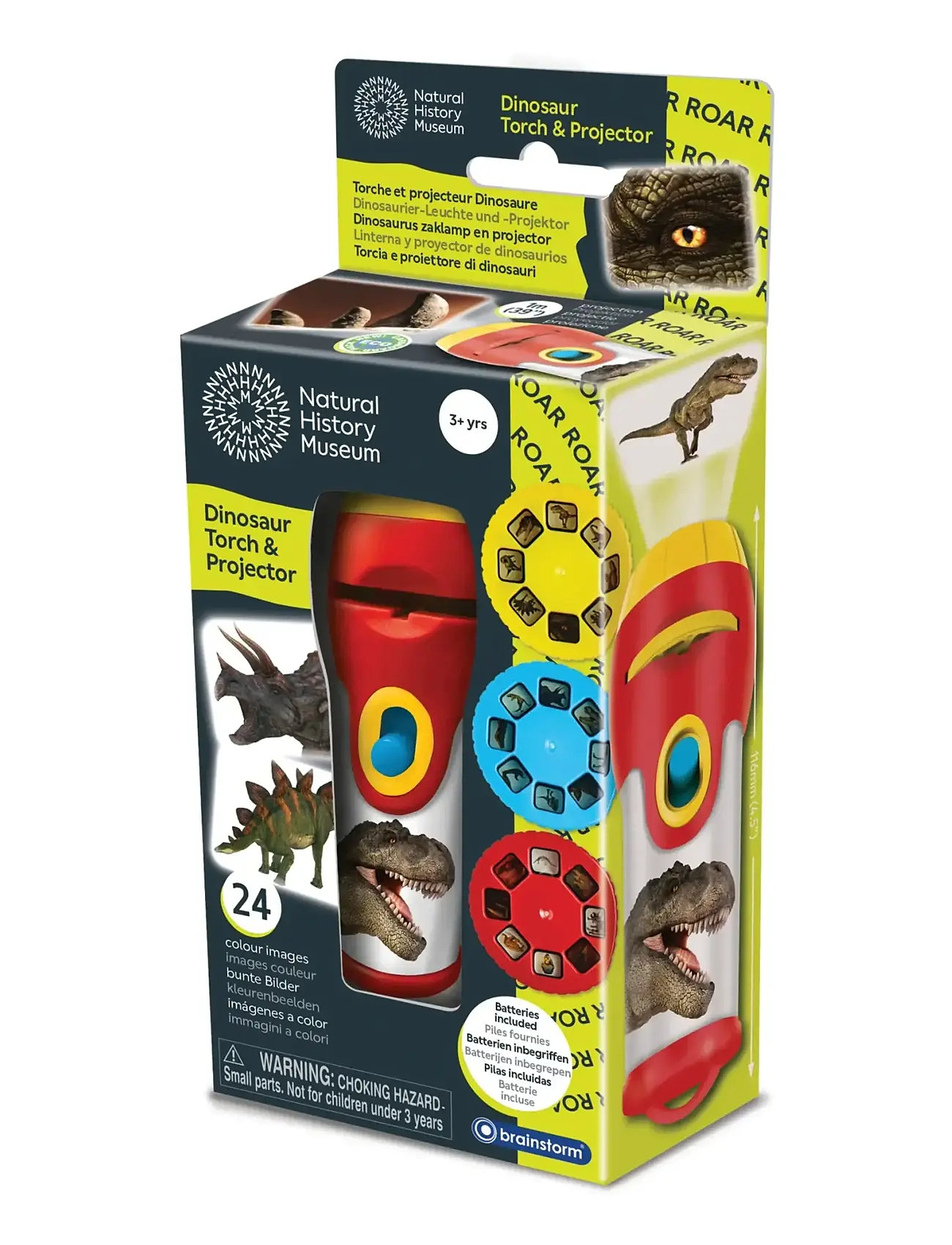 Brainstorm Brainstorm Dinosaur Torch & Projector, One Size, Red, Accessories > Torches, Børn