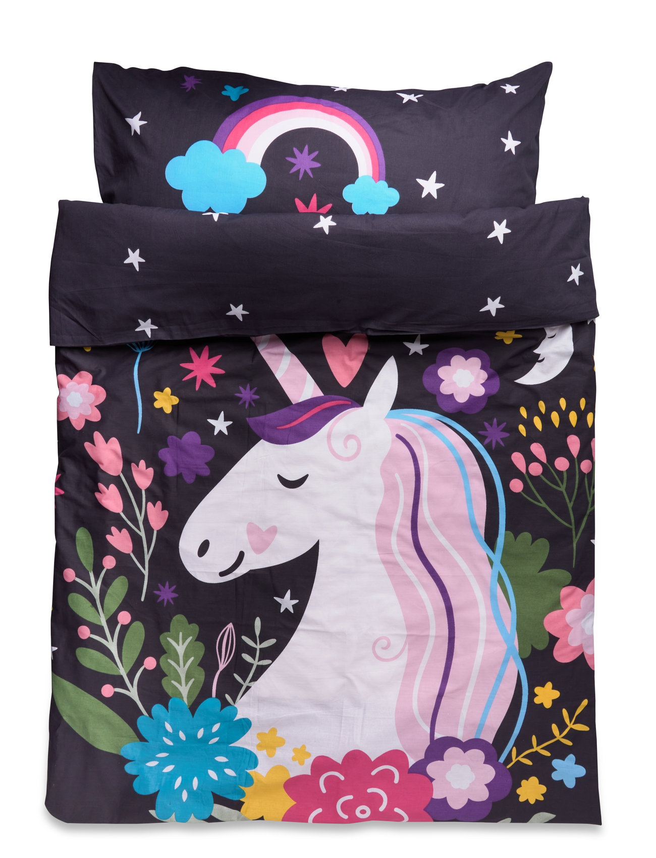 Bed Linen Nb 027 Unicorn Glow - 140X200, 70X90 Cm Home Sleep Time Bed Sets Multi/patterned BrandMac