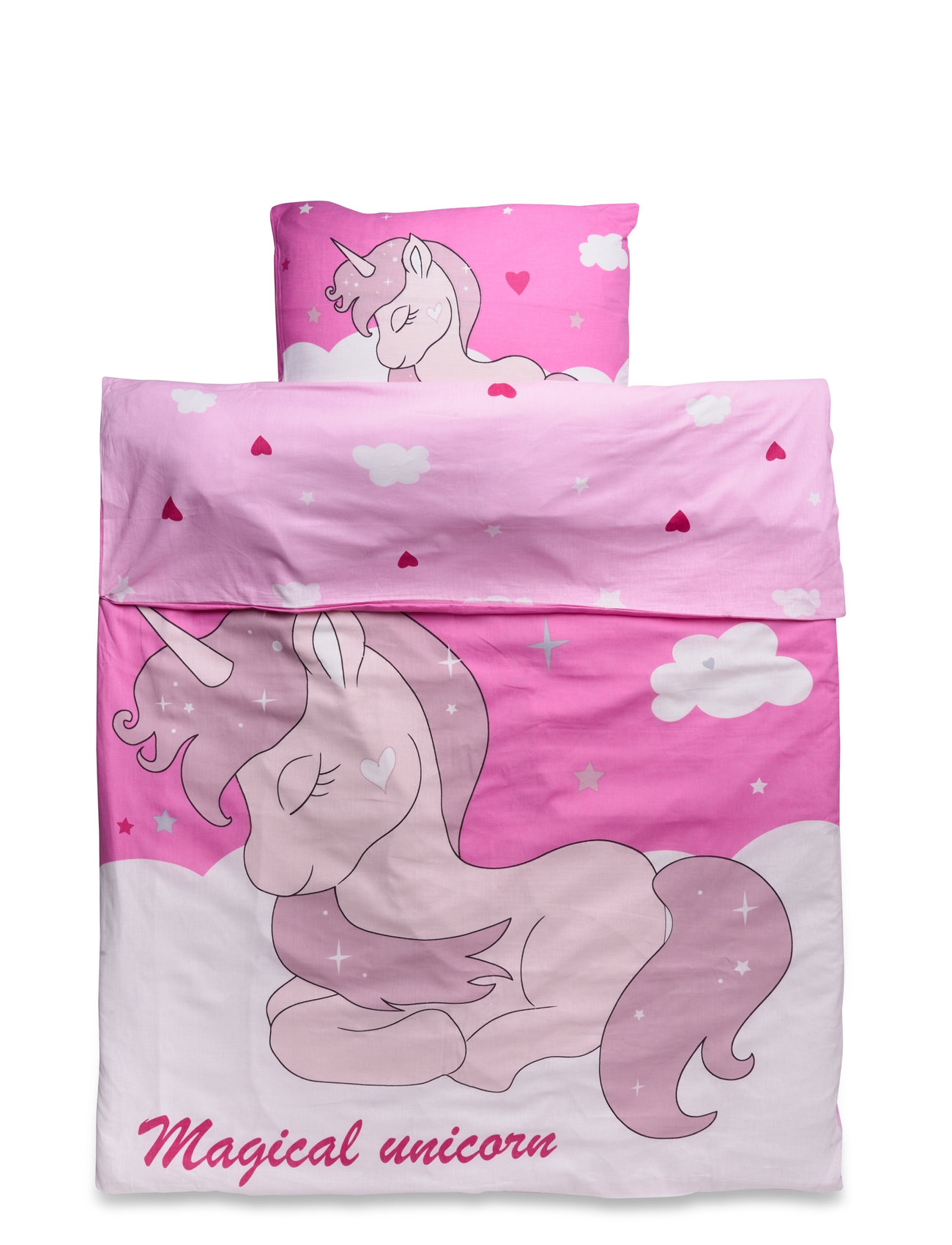 Bed Linen Junior Nb 2301 Magical Unicorn - 100X140, 40X45 Cm Home Sleep Time Bed Sets Pink BrandMac