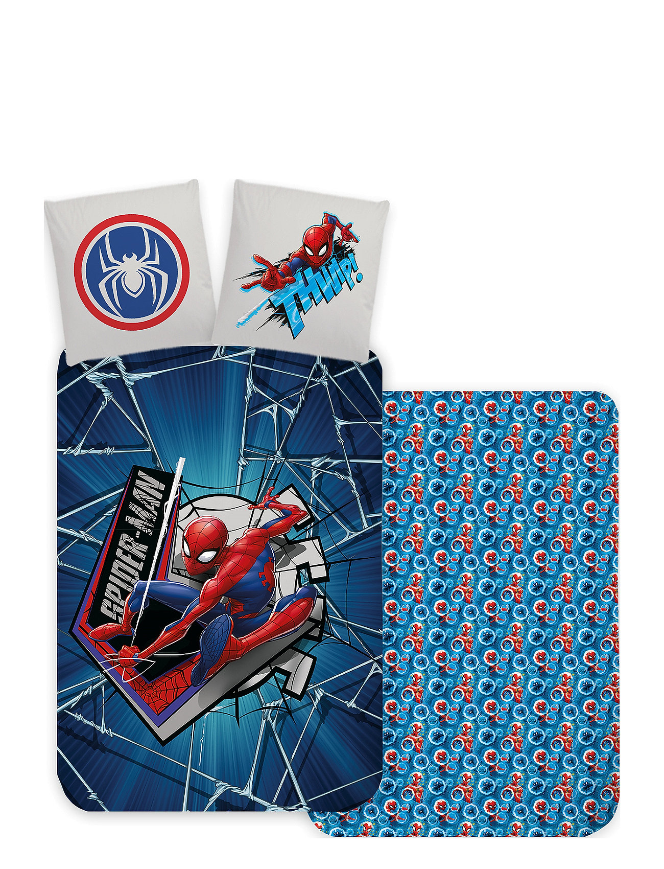 Bed Linen Spiderman 148 - 140X200, 60X63 Cm Home Sleep Time Bed Sets Multi/patterned BrandMac