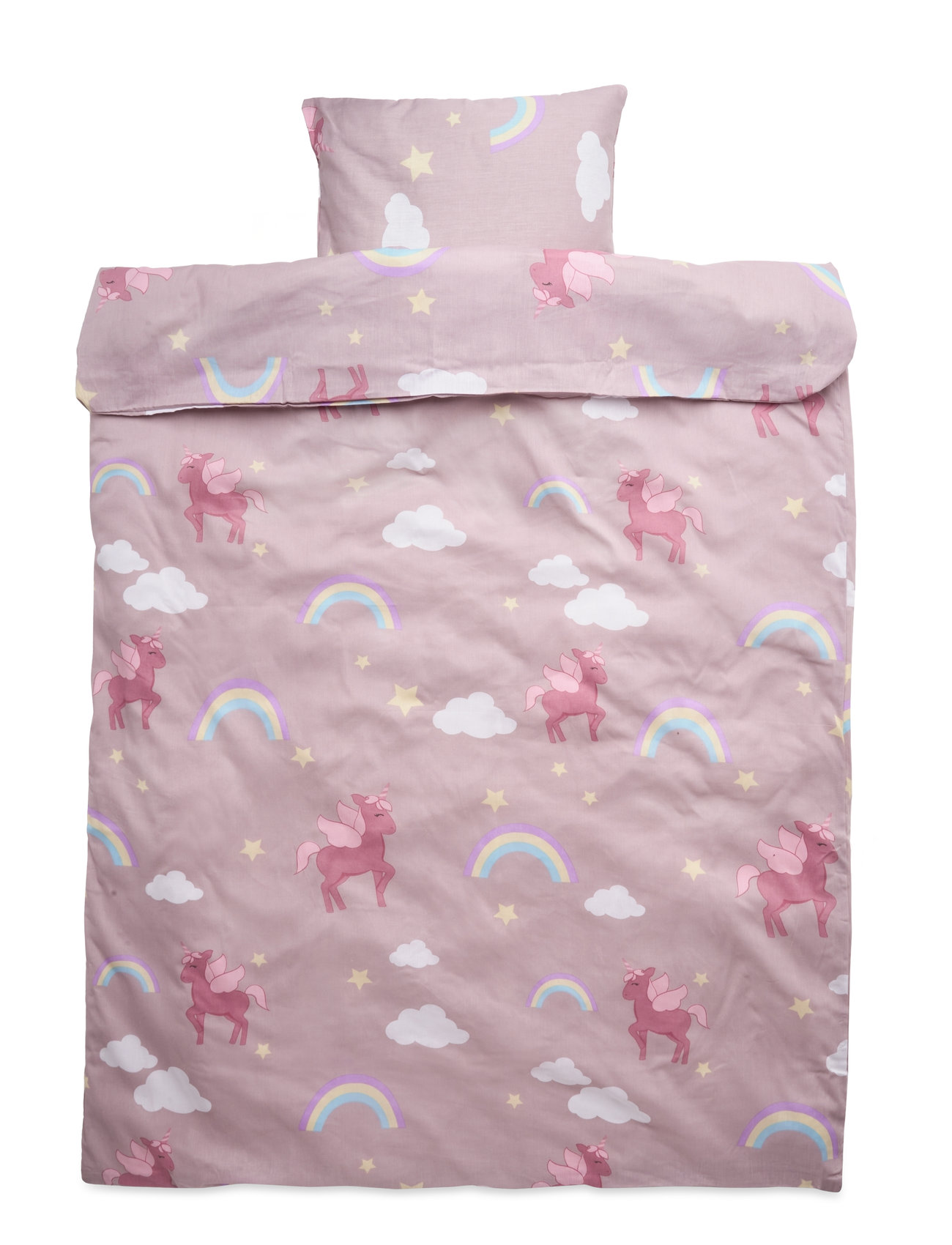 Bed Linen Junior Nb 2330 Unicorn - 100X140, 40X45 Cm Home Sleep Time Bed Sets Pink BrandMac